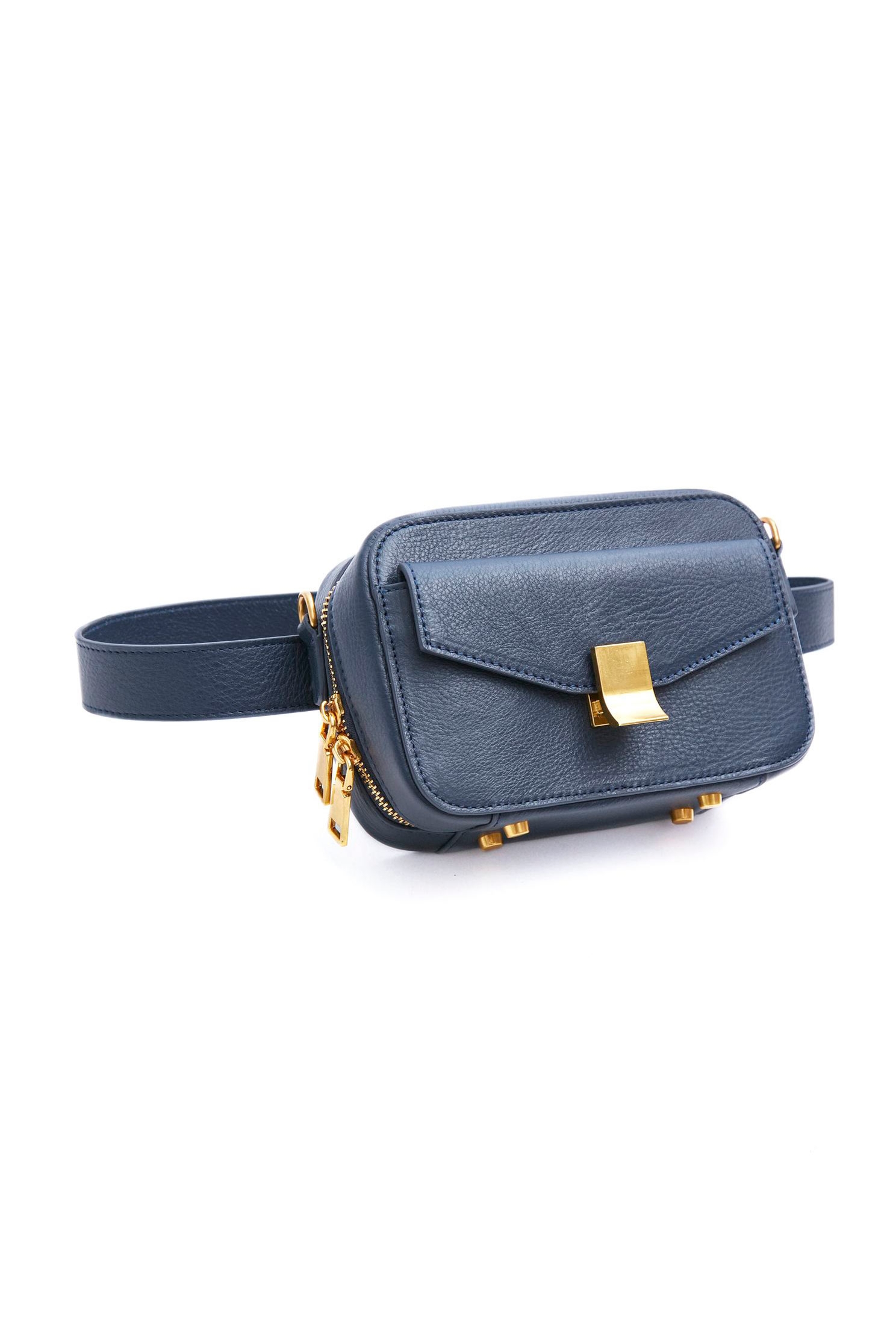 Square Buckle Leather Waist PouchSquare buckle leather bag with both hands,Crossbody bags,Season (SS) Look,Leather,Belts