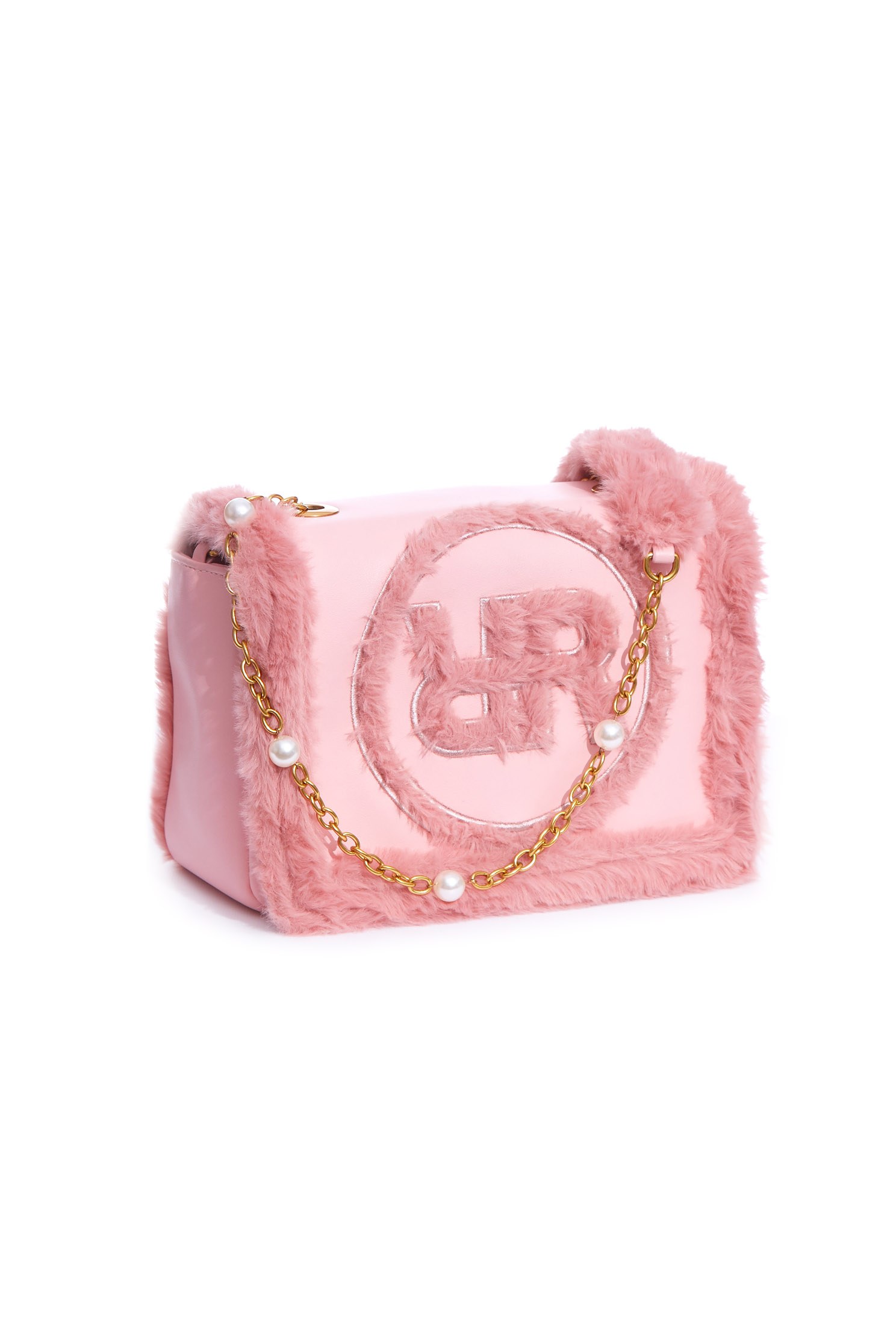 Twin 'R' Logo Pink Leather Shoulder BagStylish wool crossbody bag,Crossbody bags,pearl,Leather,Season (AW) Look,Shoulder bags