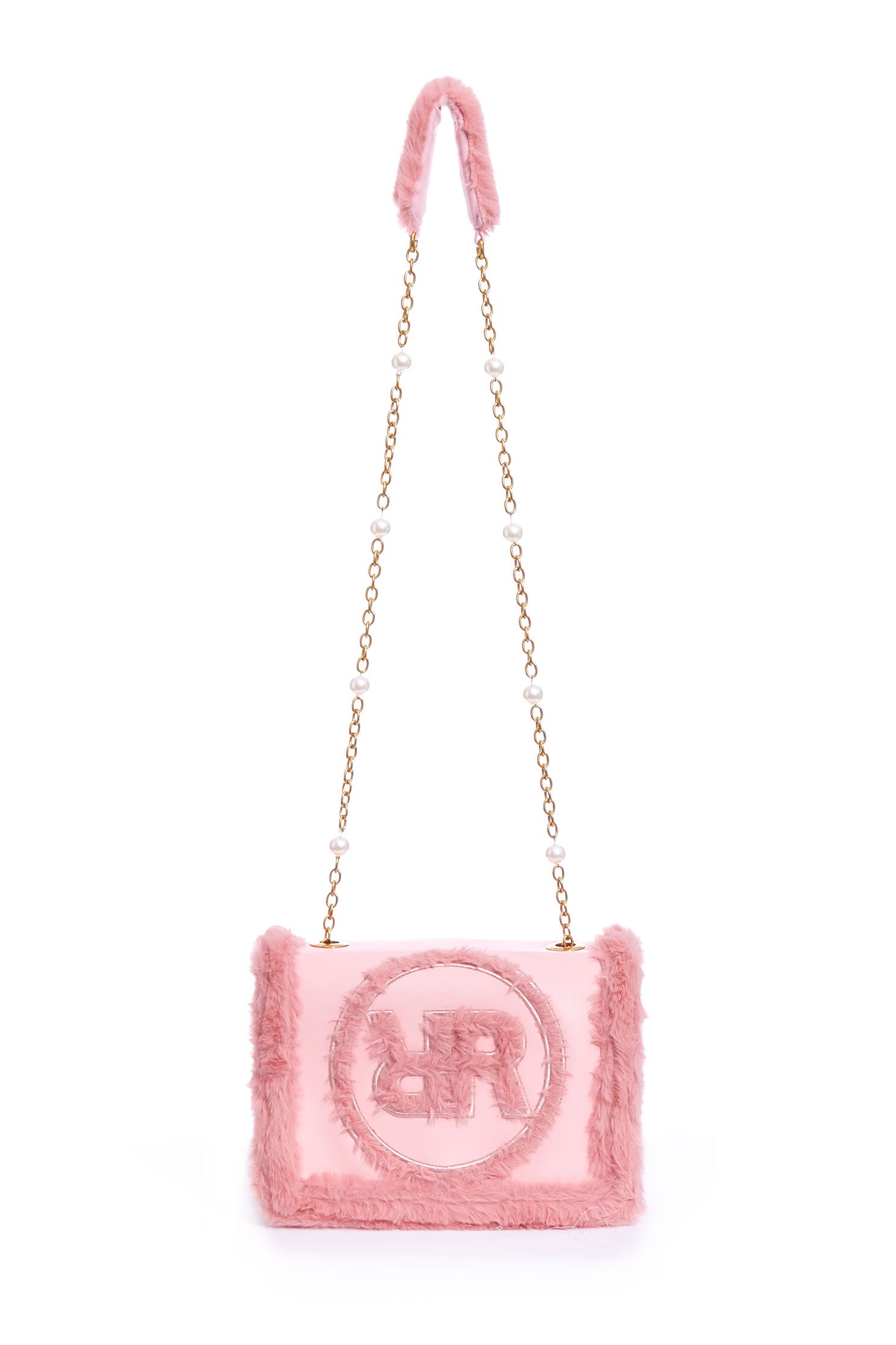 Twin 'R' Logo Pink Leather Shoulder BagStylish wool crossbody bag,Crossbody bags,pearl,Leather,Season (AW) Look,Shoulder bags