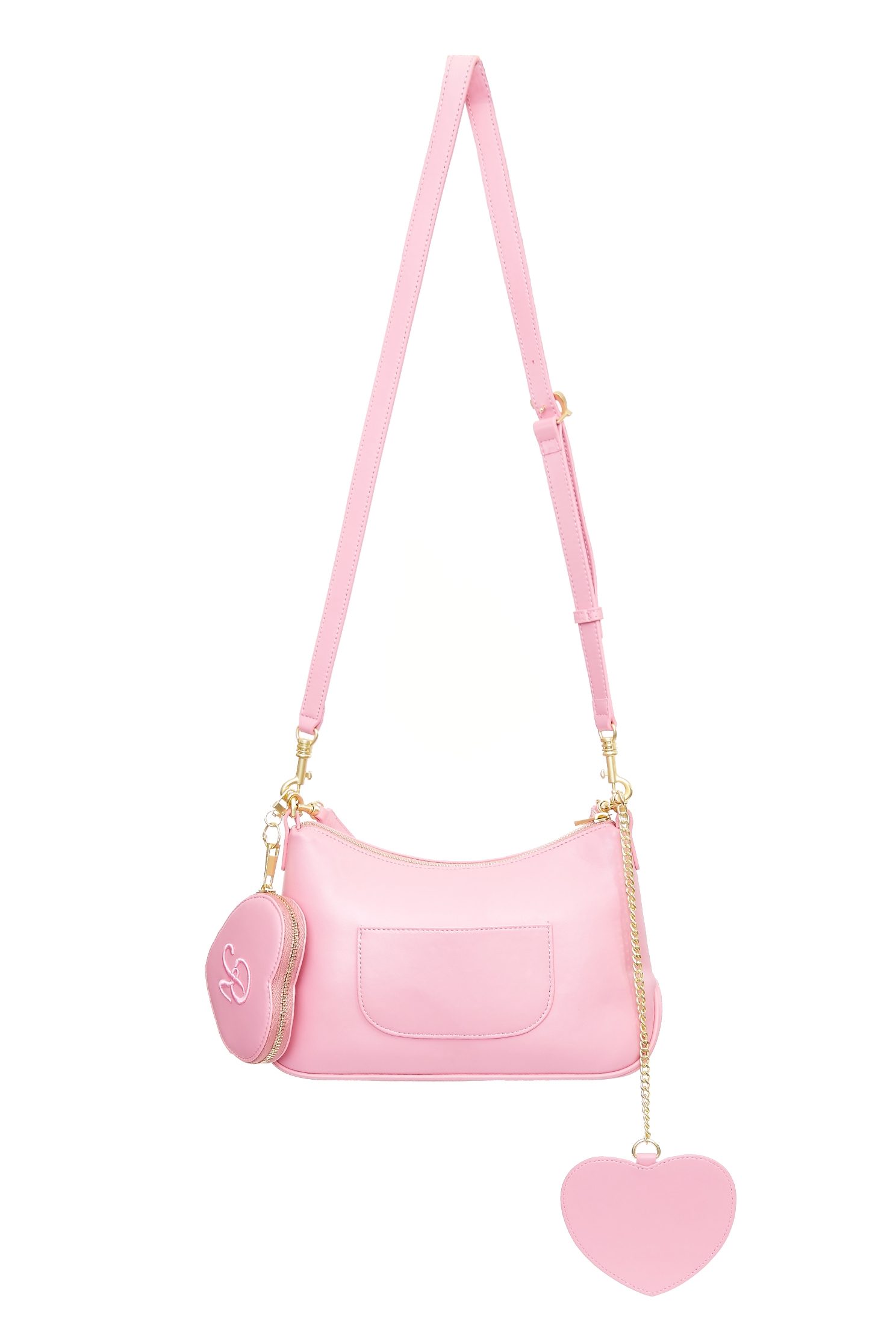 Pink Heart Pattern Print Hand BagPink Heart Pattern Print Hand Bag,Season (SS) Look,Shoulder bags