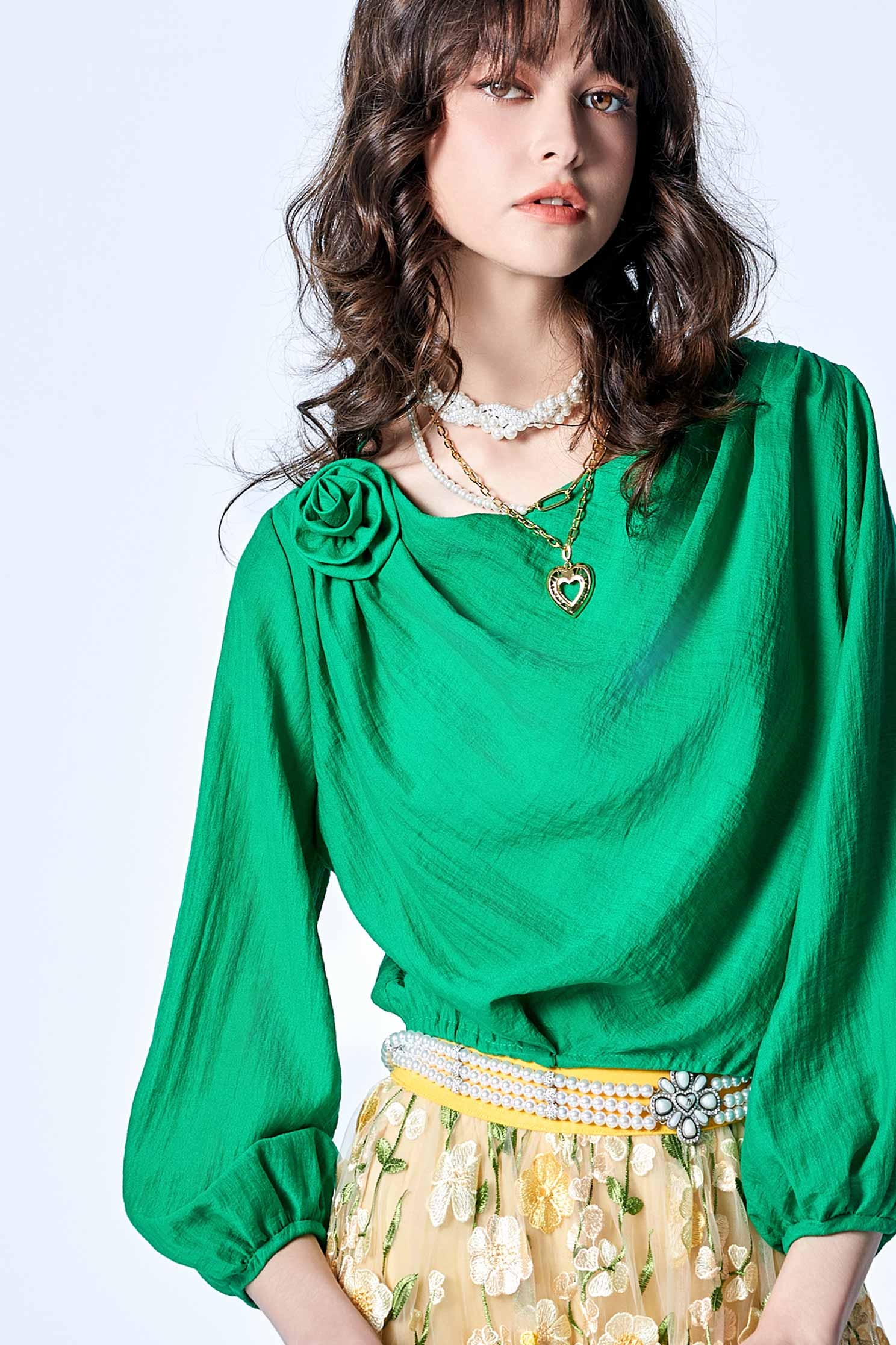 Layered Pearl NecklaceLayered Pearl Necklace,Season (SS) Look,pearl,Necklaces