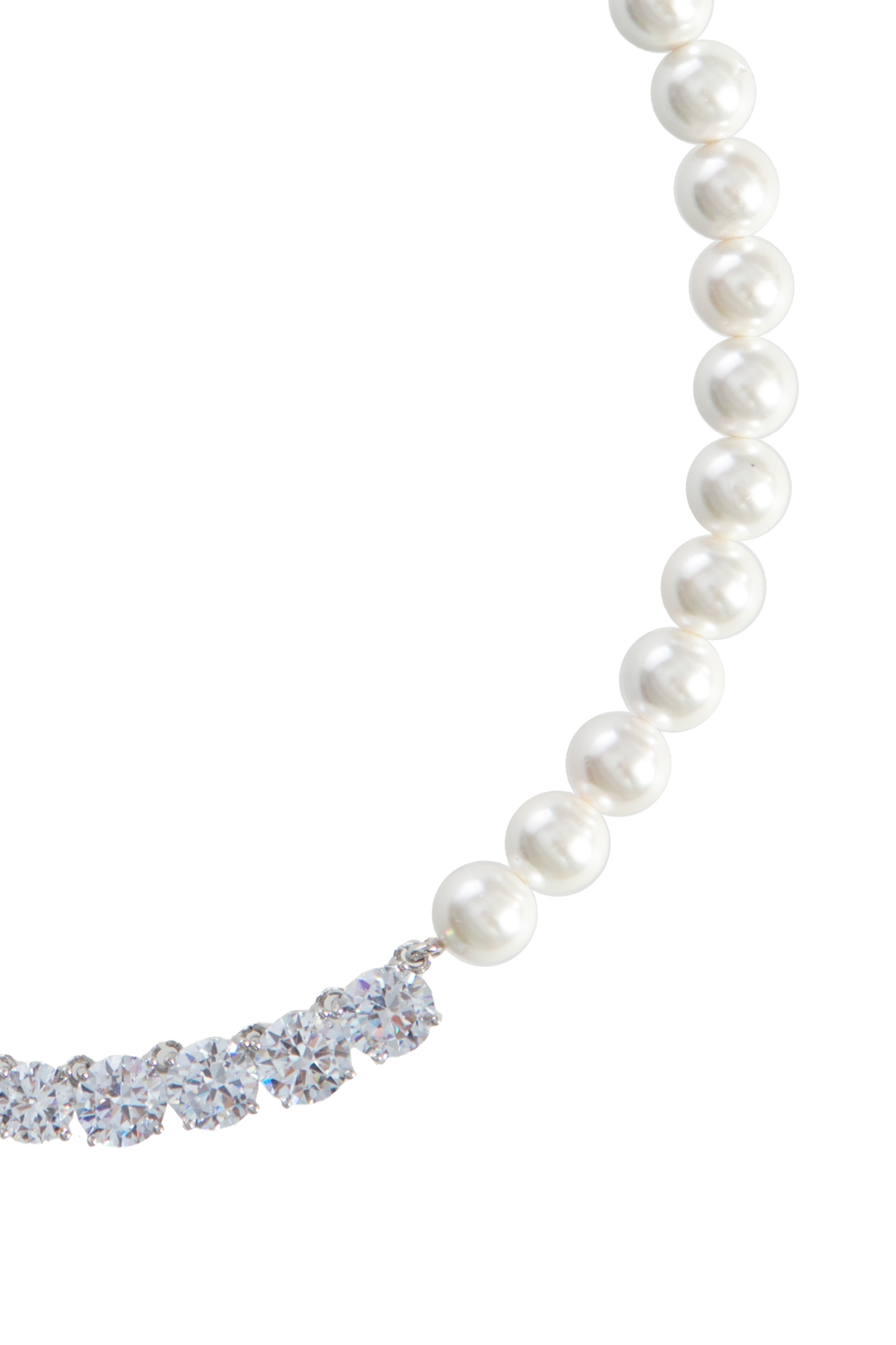 Pearl With Rhinestone NecklaceRhinestone pearl necklace,pearl,basic,Season (AW) Look,Necklaces