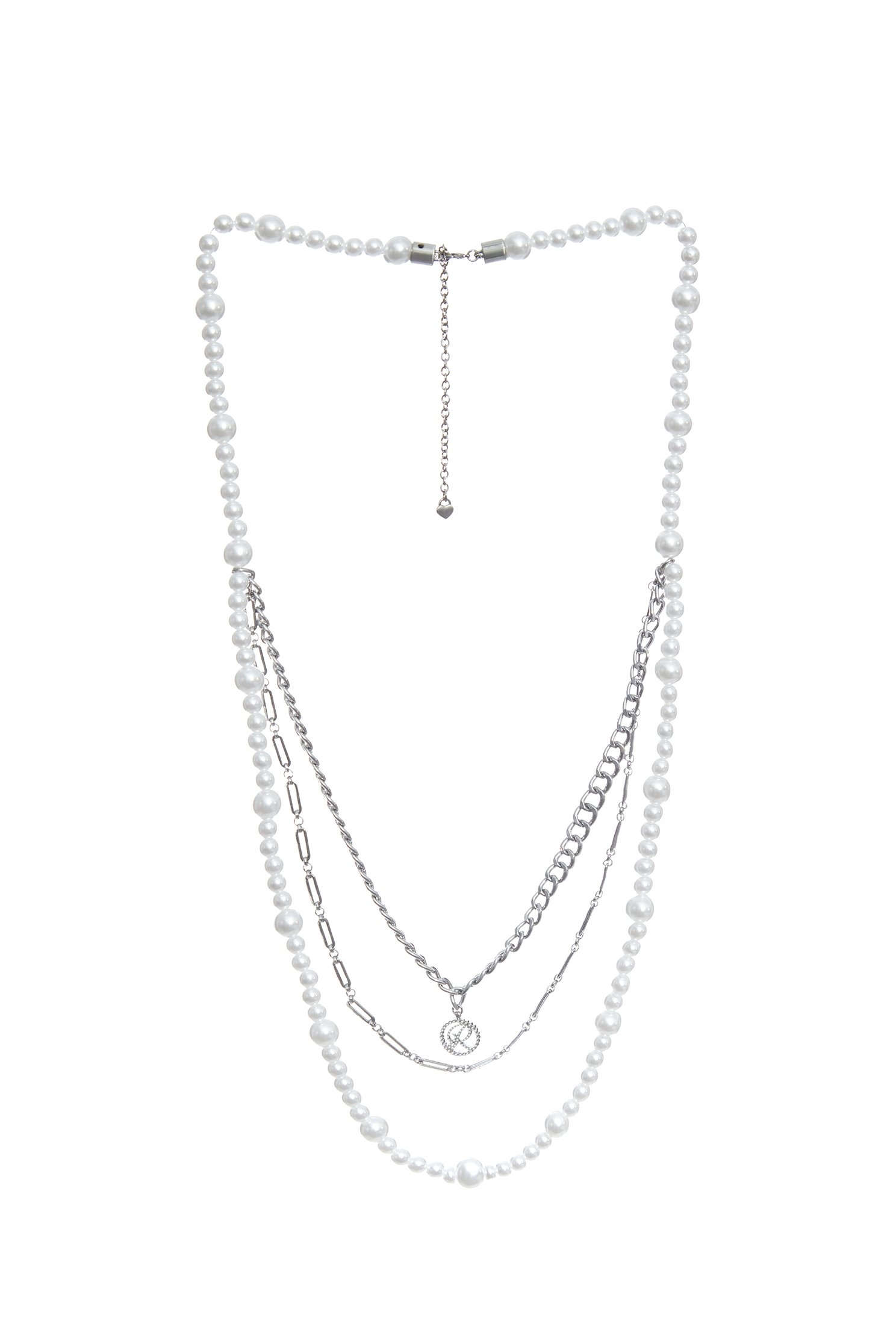 Layered Long Pearl NecklaceLayered Long Pearl Necklace,Season (SS) Look,pearl,Necklaces