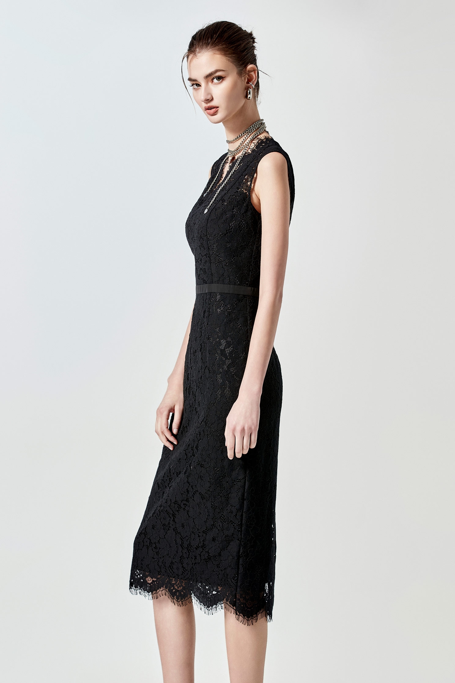 Full Lace Sleeveless Fitted DressFull Lace Sleeveless Fitted Dress,cocktaildresses,Season (SS) Look,Evening dresses,Lace