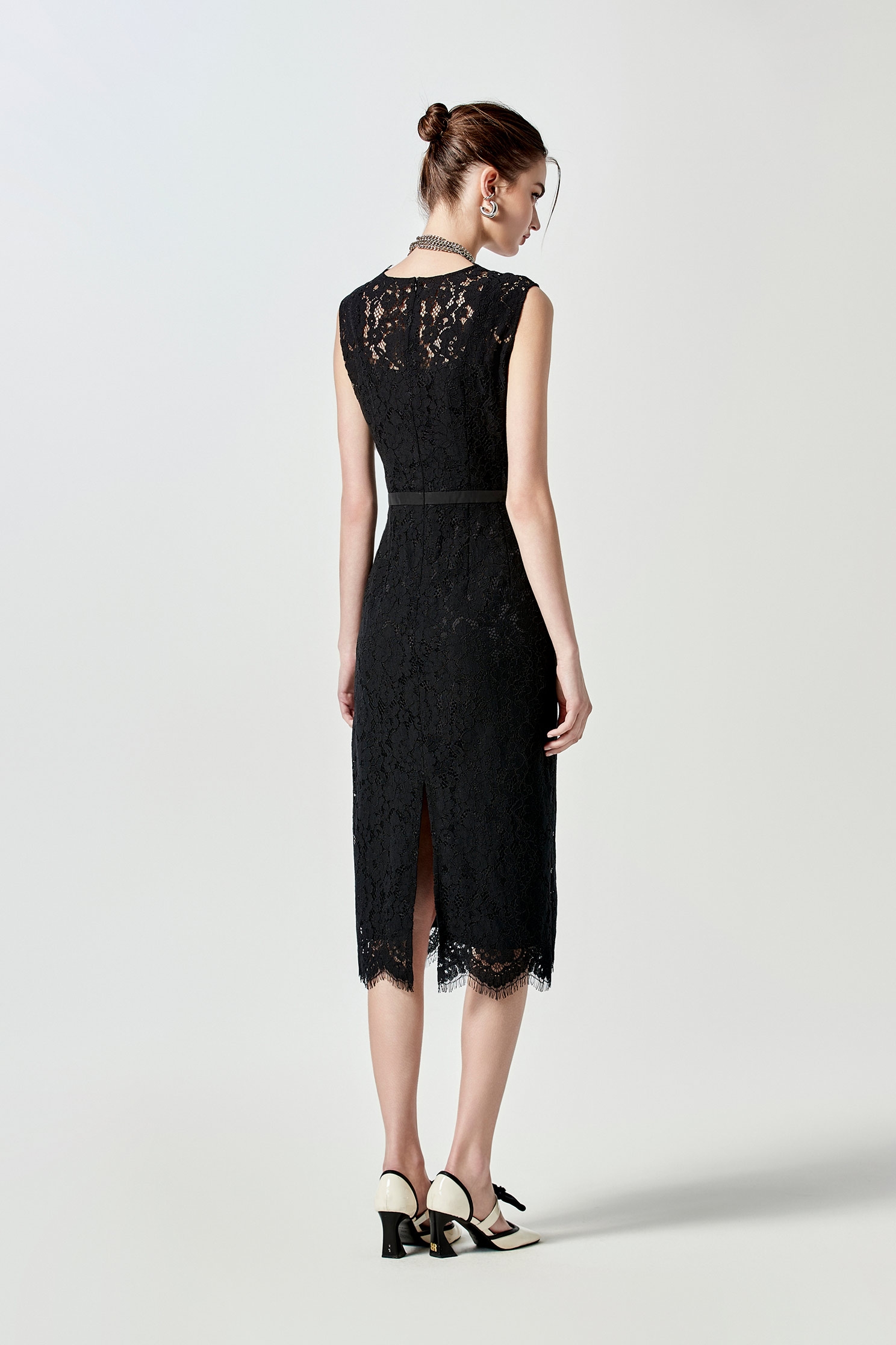 Full Lace Sleeveless Fitted DressFull Lace Sleeveless Fitted Dress,cocktaildresses,Season (SS) Look,Evening dresses,Lace