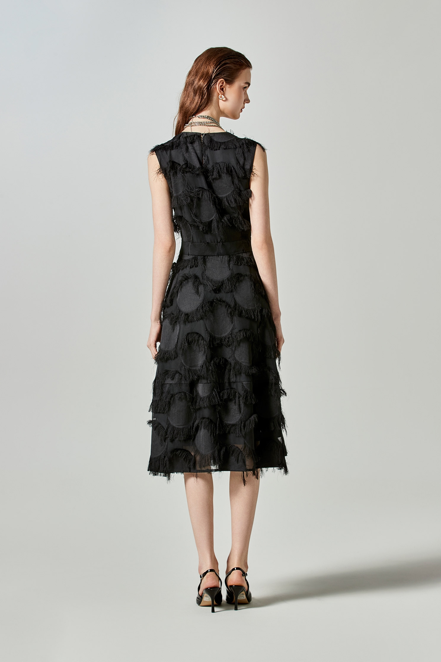 Sleeveless Black Fringe DressSleeveless Black Fringe Dress,cocktaildresses,Season (SS) Look,Evening dresses