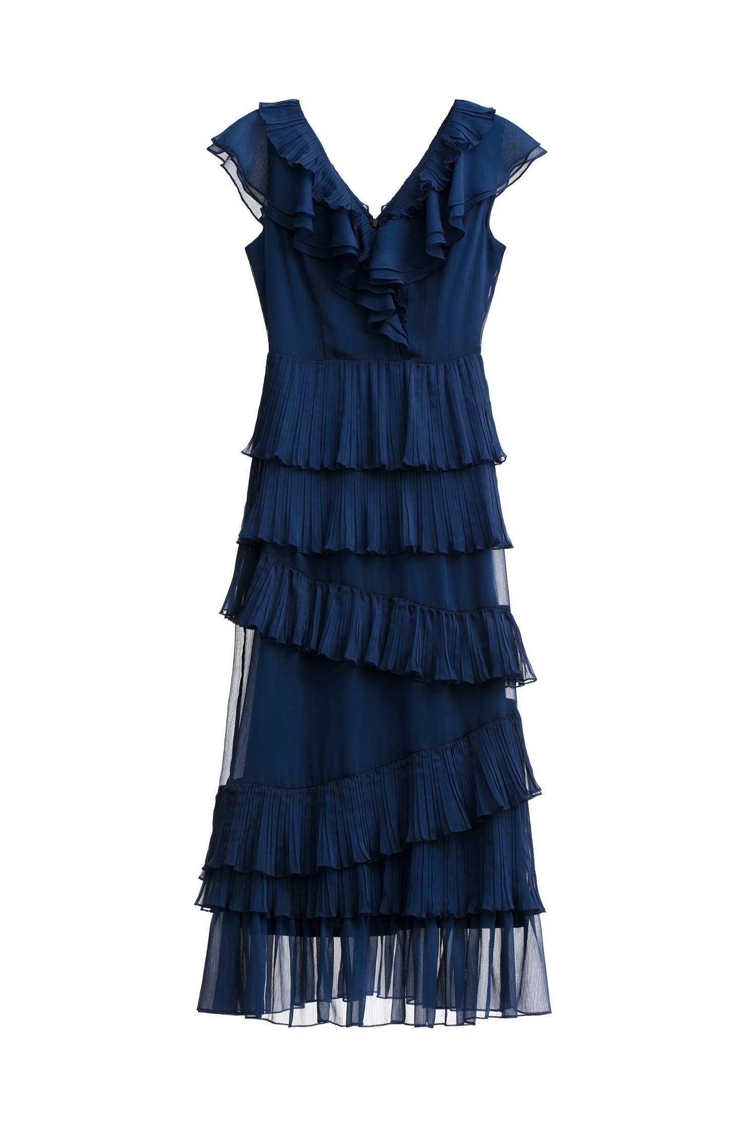 V-neck Ruffle Detail DressV-neck Ruffle Detail Dress,bestselling,cocktaildresses,Season (SS) Look,Evening dresses