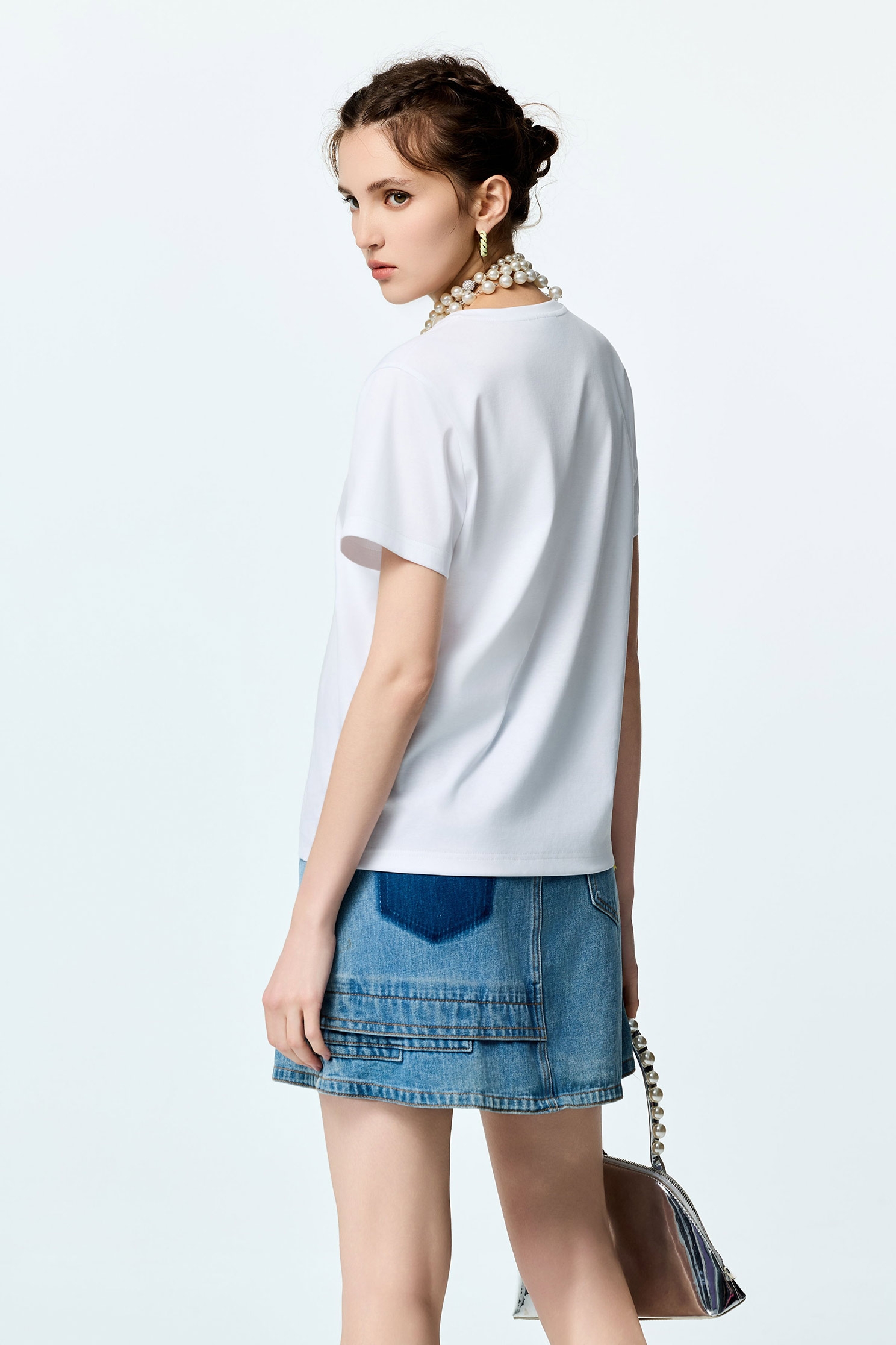 Asymmetric Denim SkirtAsymmetric Denim Skirt,Season (SS) Look,Denim,Denim skirts