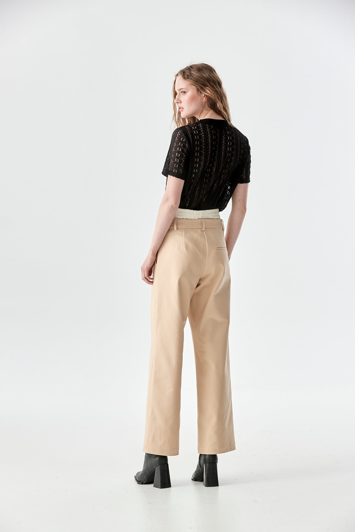 Double Layer Waistband Straight Cut PantsDouble Layer Waistband Straight Cut Pants,Season (AW) Look,Skinny pants,Skinny pants,Pants