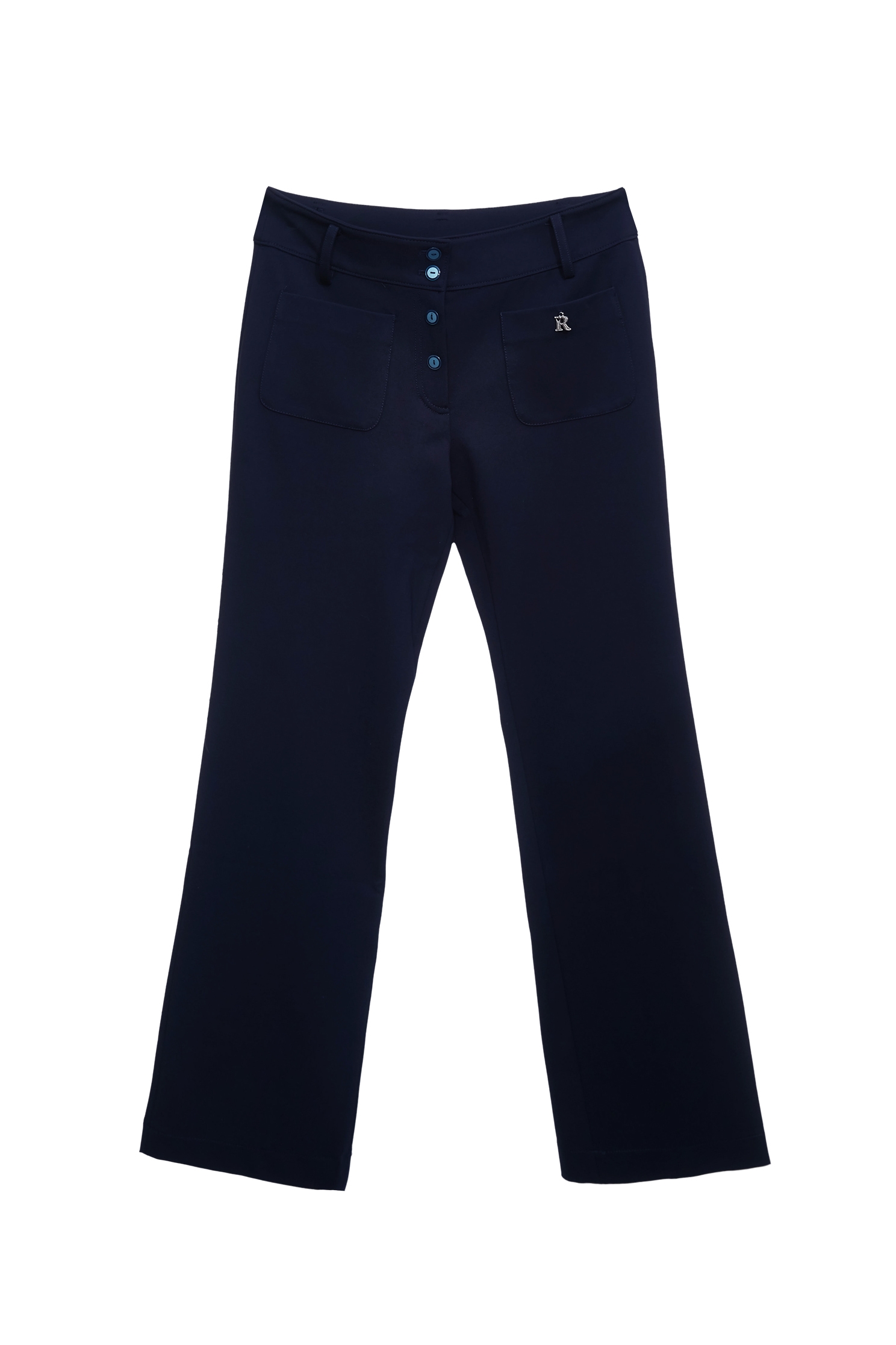 Patch Pockets Basic PantsPatch Pockets Basic Pants,Bell-bottoms,Season (SS) Look,Bell-bottoms,Pants