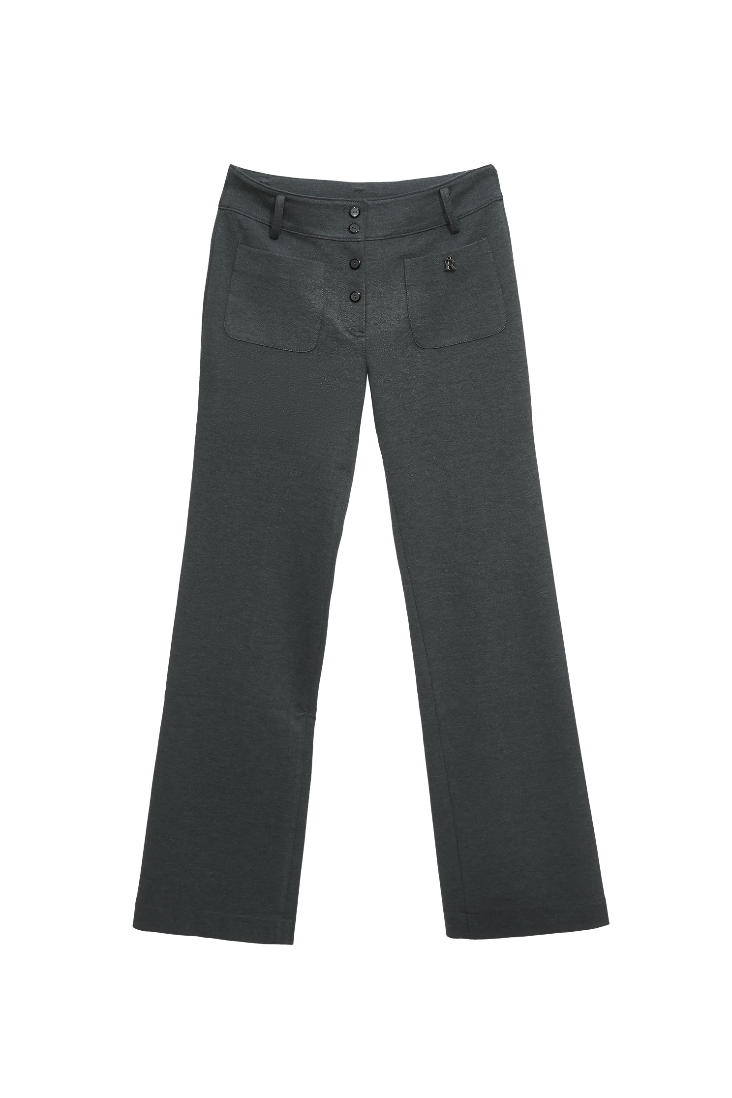 Patch Pockets Basic PantsPatch Pockets Basic Pants,Bell-bottoms,Season (SS) Look,Bell-bottoms,Pants