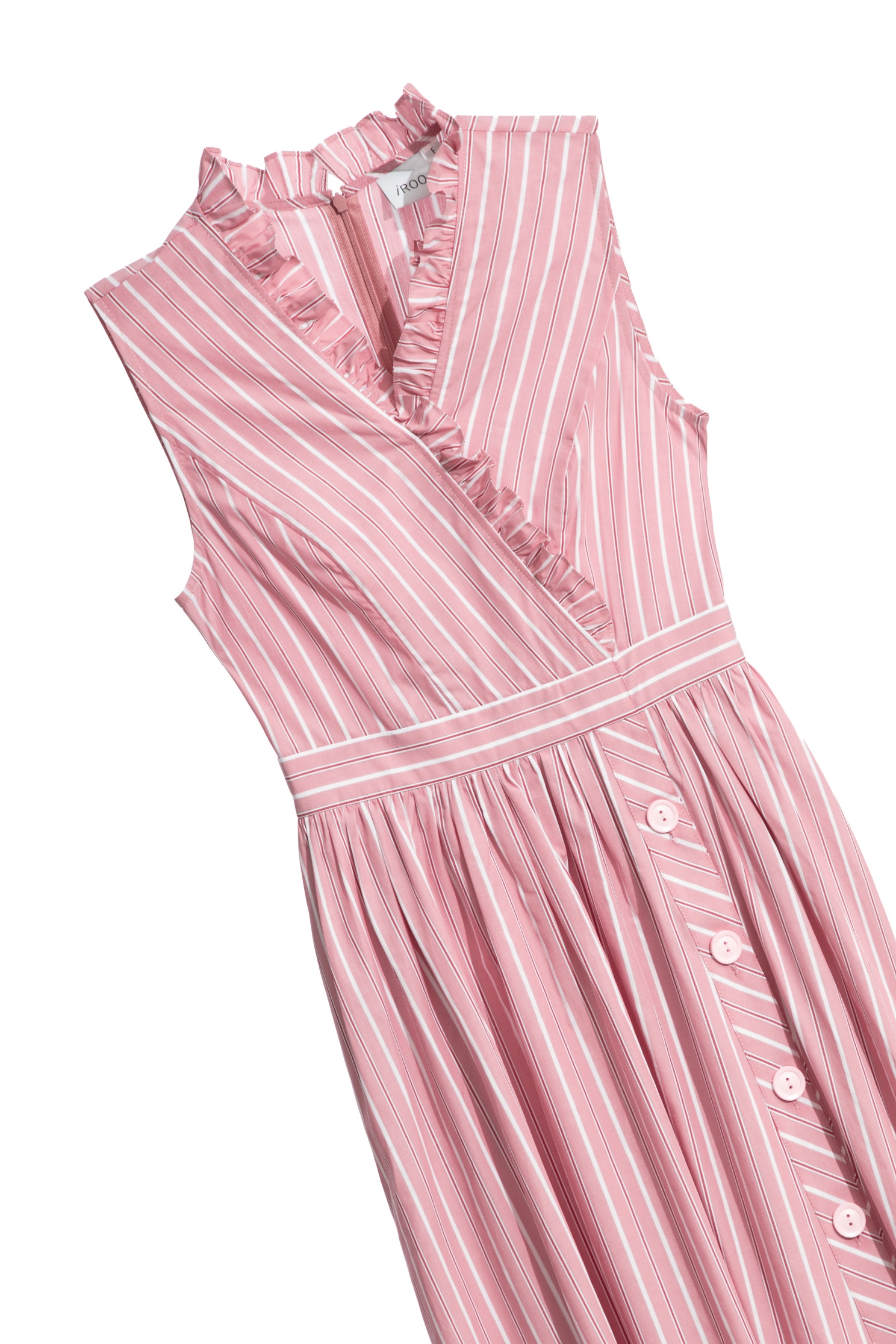 Stripe Print Ruffle Detail DressStripe Print Ruffle Detail Dress,Dresses,Printed dresses,Stripe,Season (AW) Look