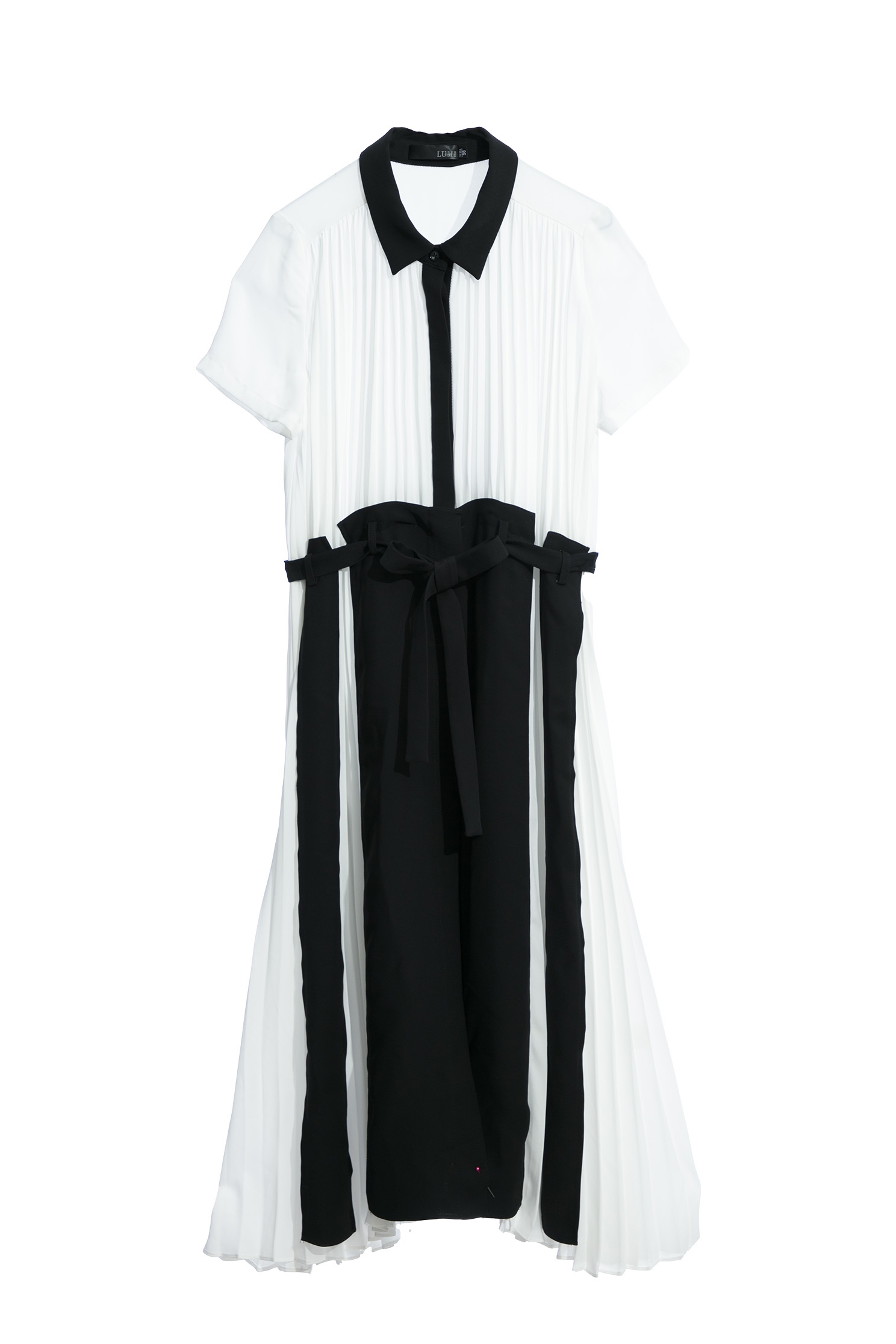 Pleated Colour Block Chiffon DressPleated Colour Block Chiffon Dress,Dresses,Under shirts,Season (SS) Look