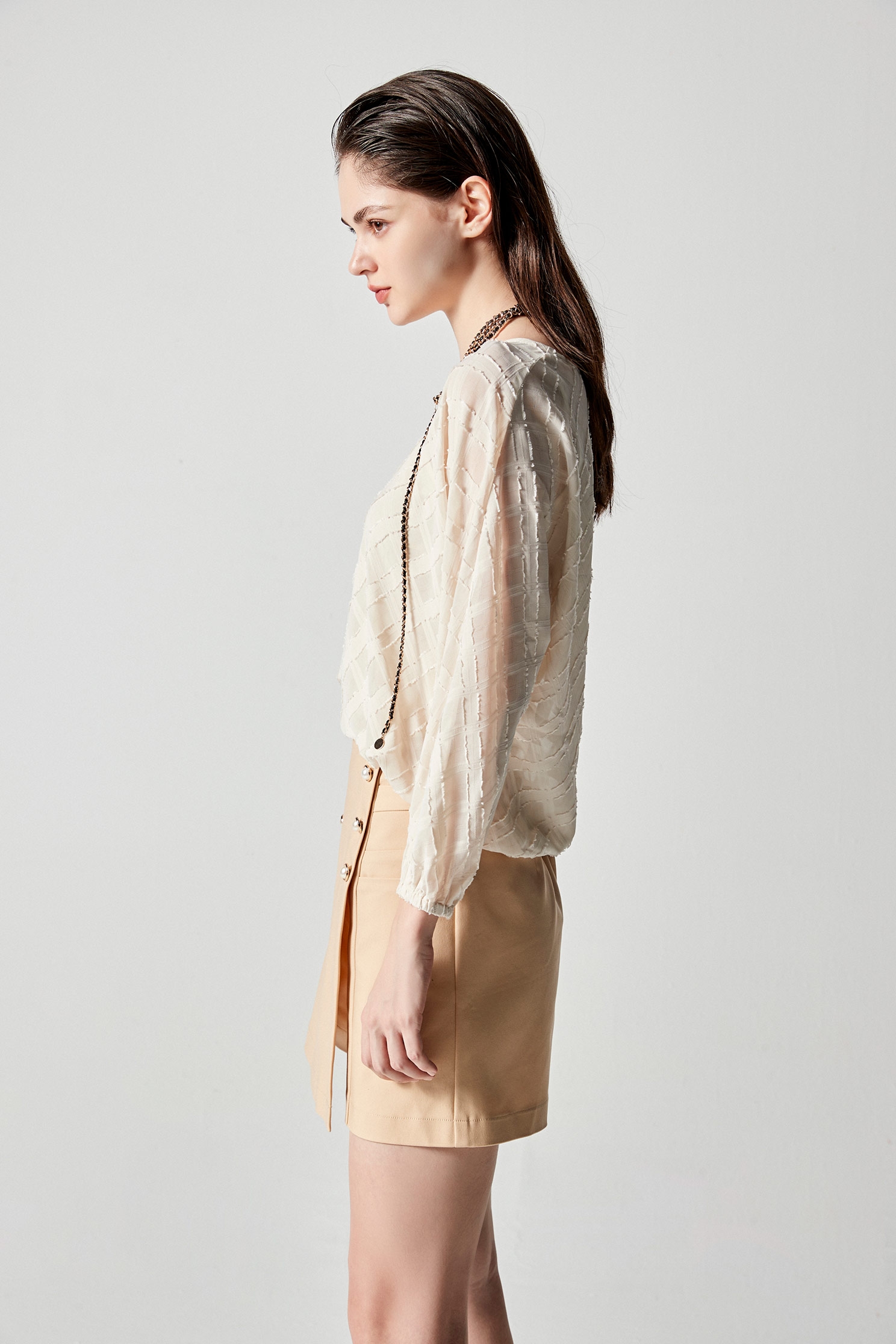 Textured Chiffon Long Sleeve TopTextured Chiffon Long Sleeve Top,Tops,Under shirts,Online Exclusive,Season (AW) Look,Chiffon