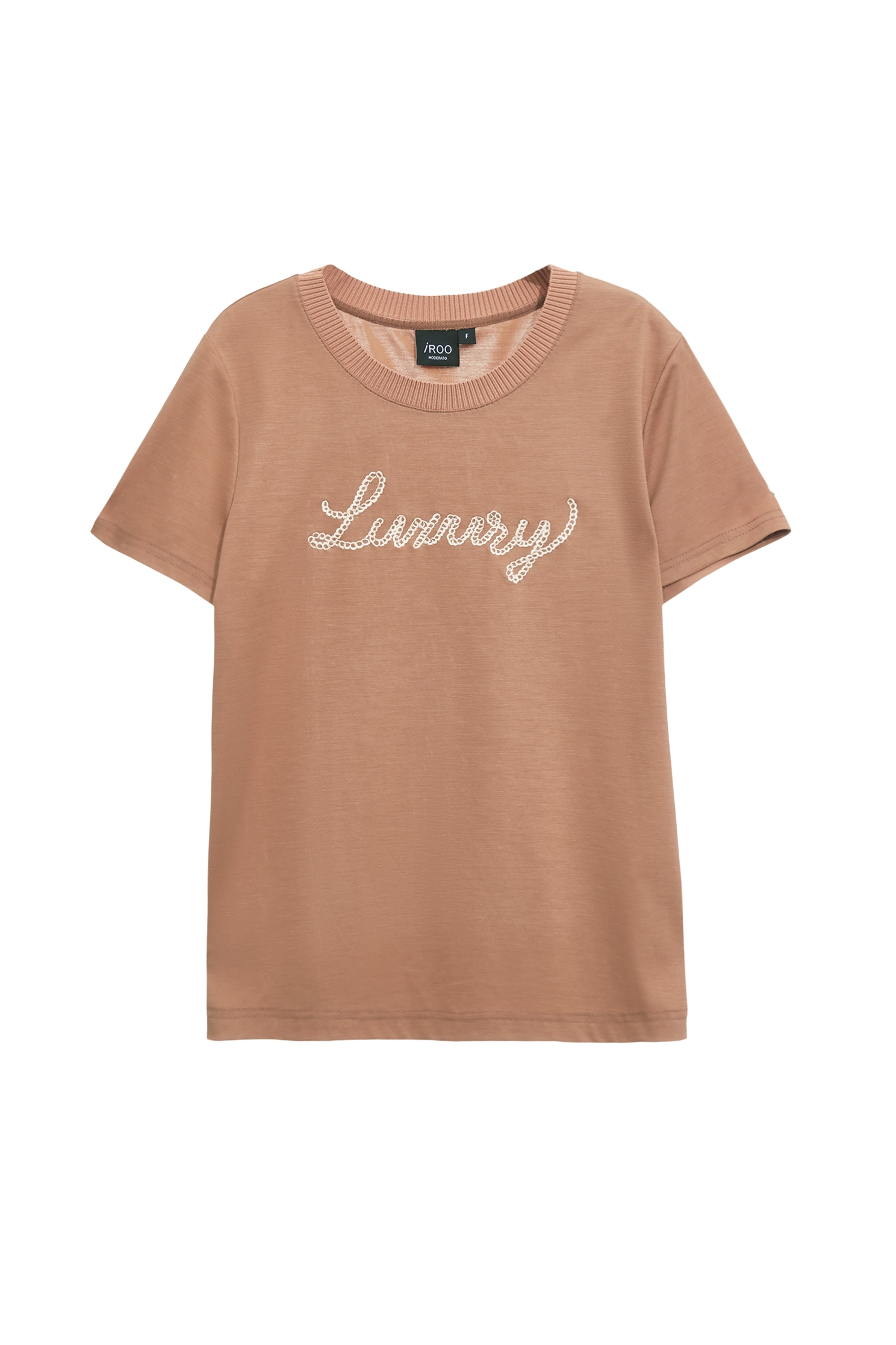 Front Slogan Short Sleeve TeeFront Slogan Short Sleeve Tee,T-shirts,Tops,Embroidered,Season (SS) Look,White tops