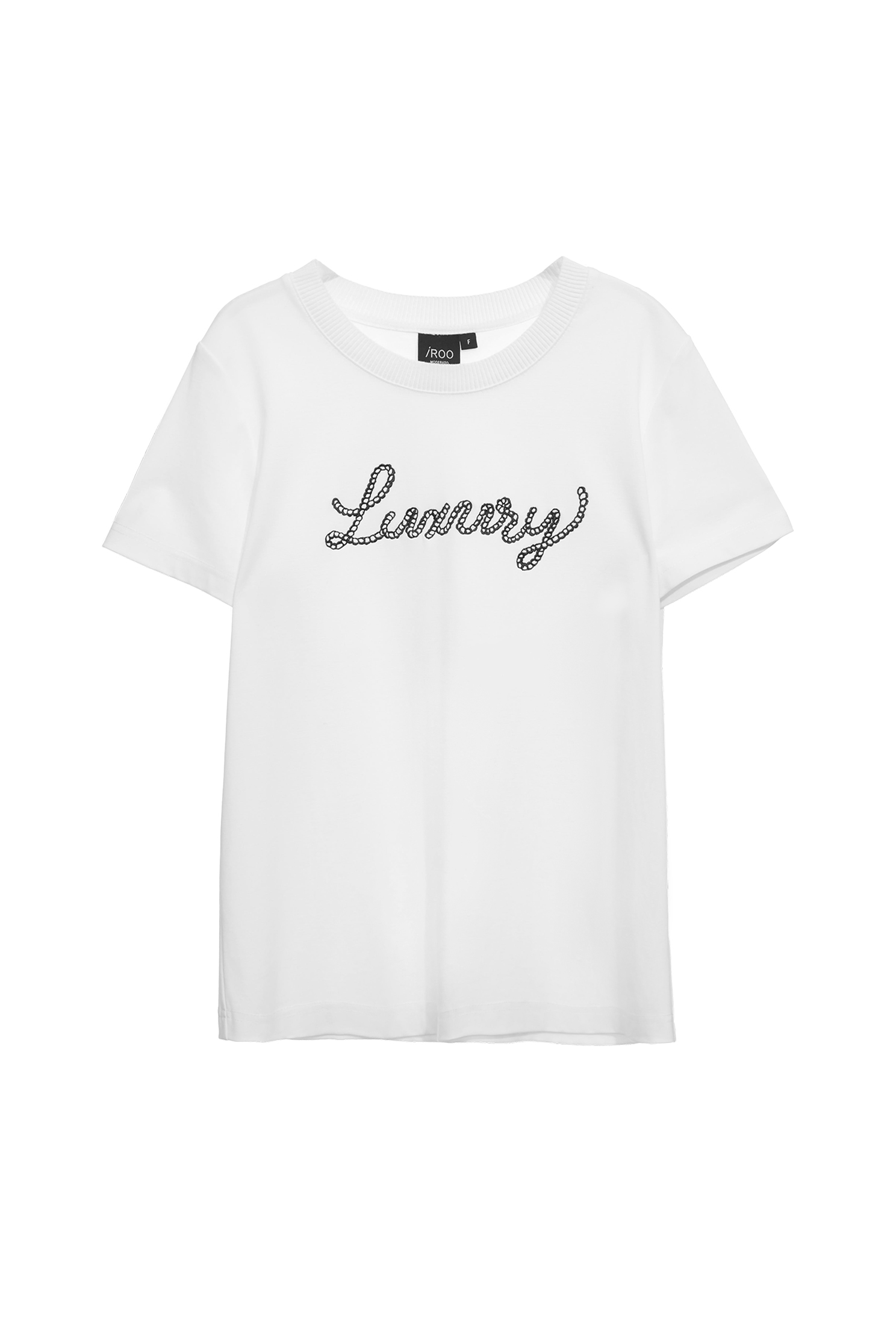 Front Slogan Short Sleeve TeeFront Slogan Short Sleeve Tee,T-shirts,Tops,Embroidered,Season (SS) Look,White tops