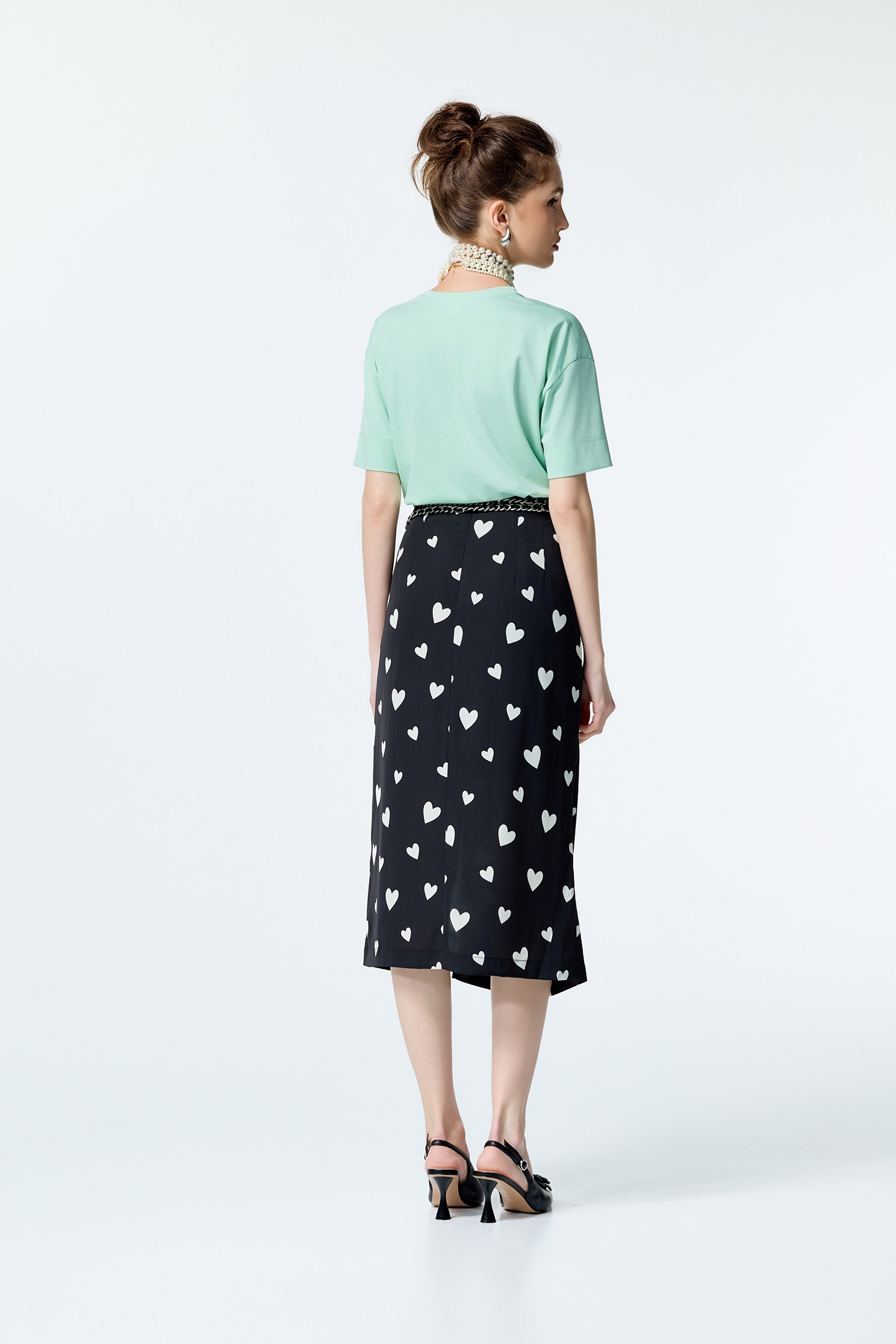 Front Slogan Drop Shoulder TeeFront Slogan Drop Shoulder Tee,Tops,Embroidered,Season (SS) Look,White tops,black tops