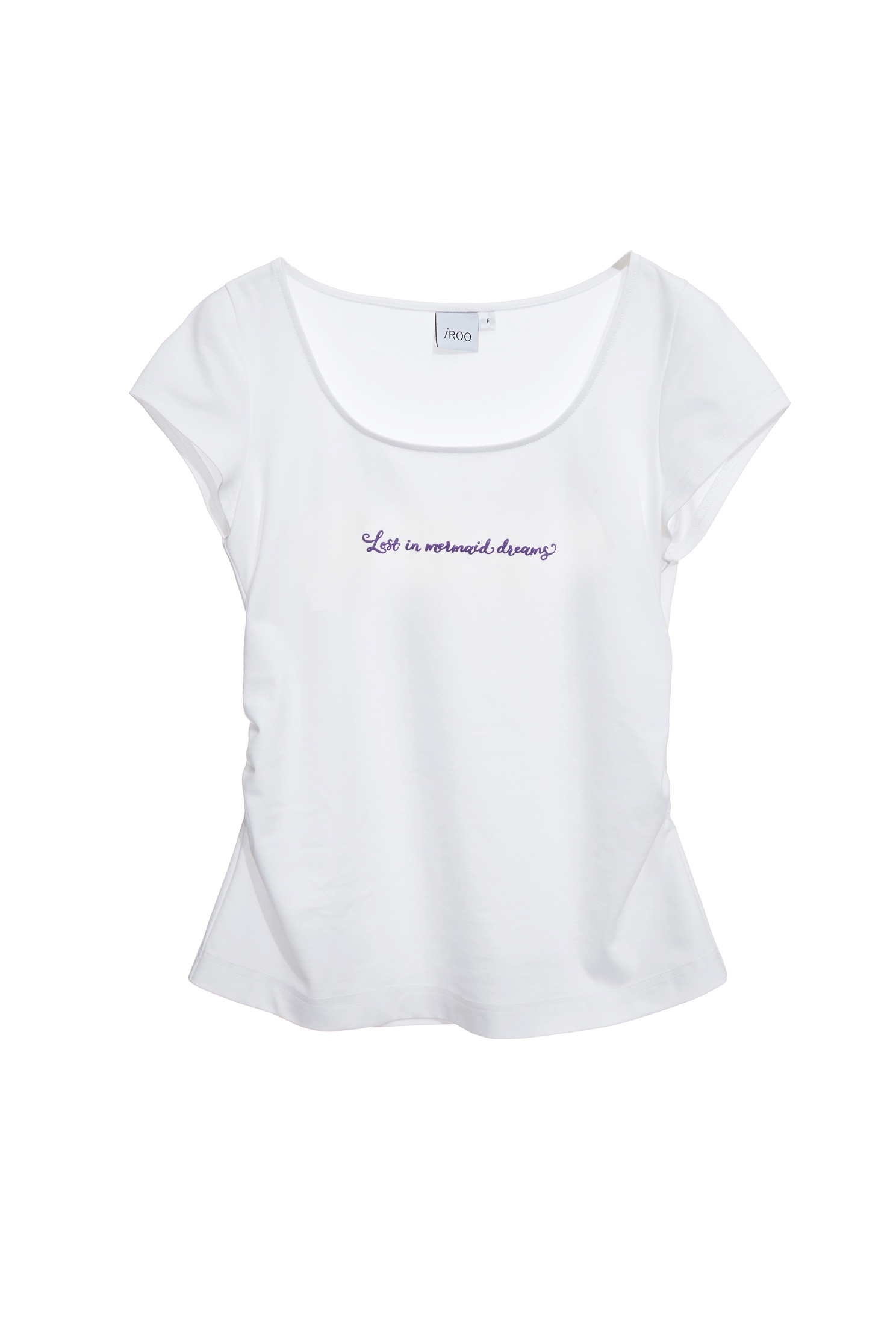 Short Sleeve Shirring Detail TeeShort Sleeve Shirring Detail Tee,Tops,Season (SS) Look,White tops