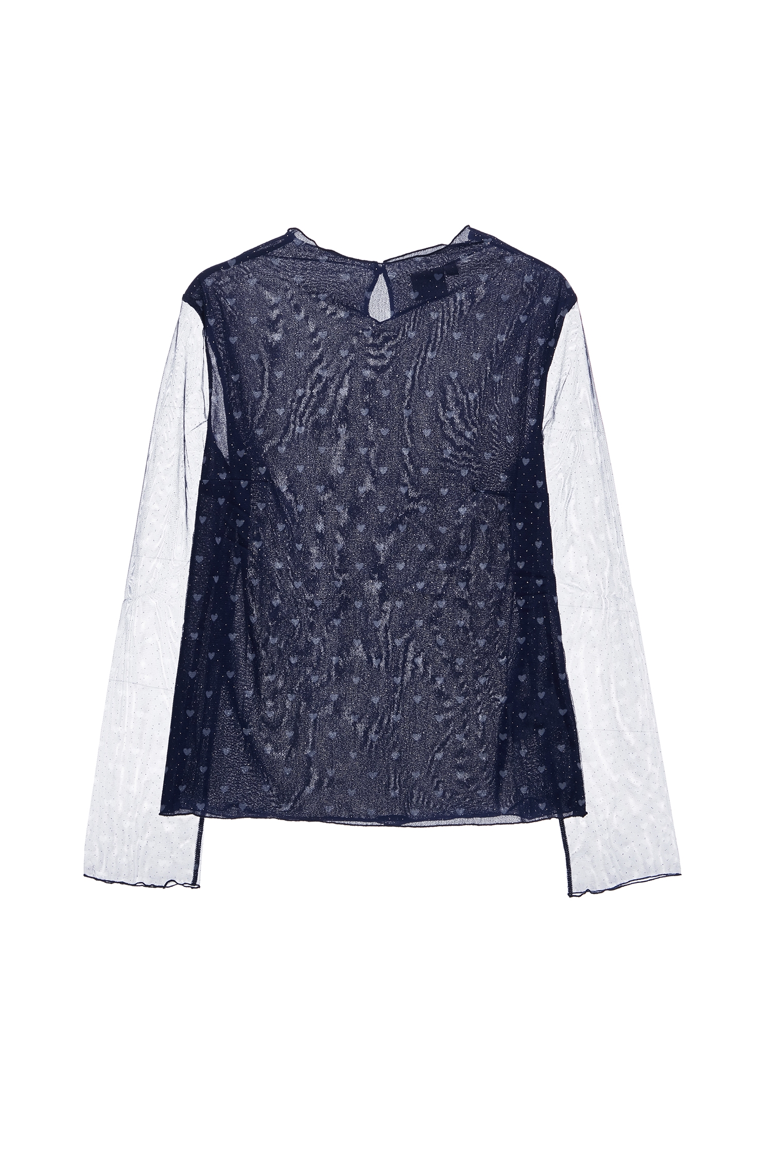 Navy Heart Print Long Sleeve TopNavy Heart Print Long Sleeve Top,Tops,Season (AW) Look