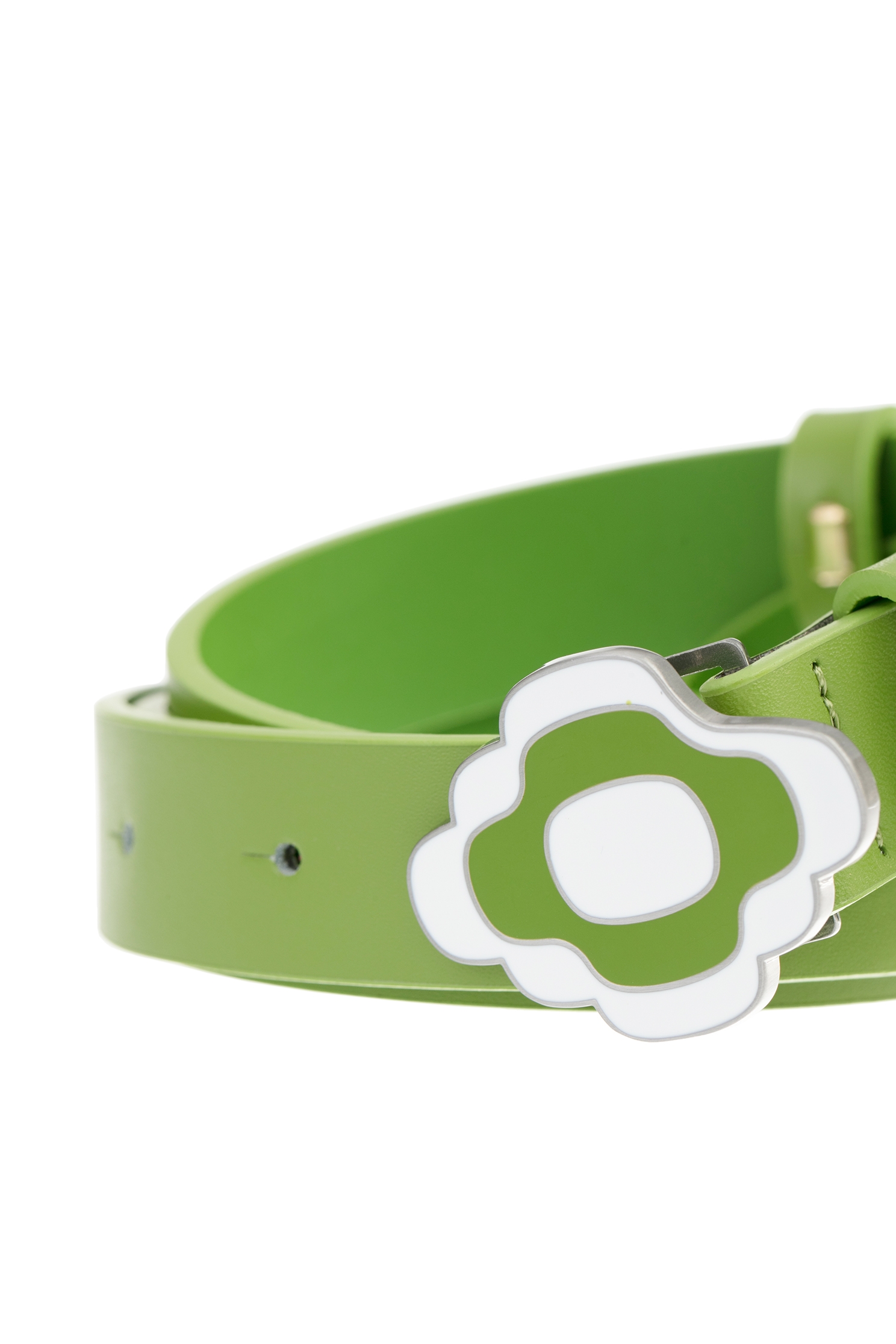 Floral Buckle Leather BeltFloral Buckle Leather Belt,Belts,Season (AW) Look