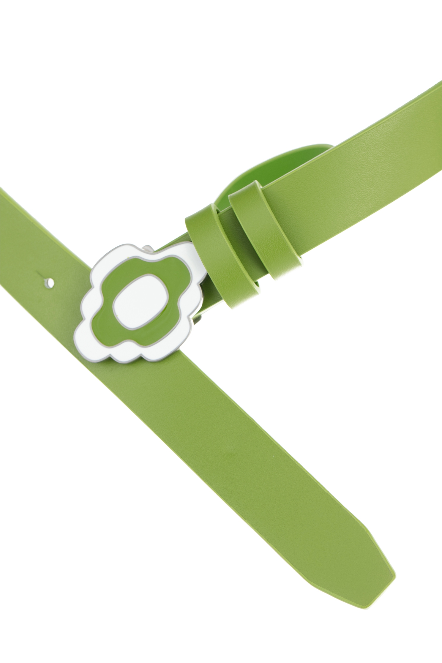 Floral Buckle Leather BeltFloral Buckle Leather Belt,Belts,Season (AW) Look