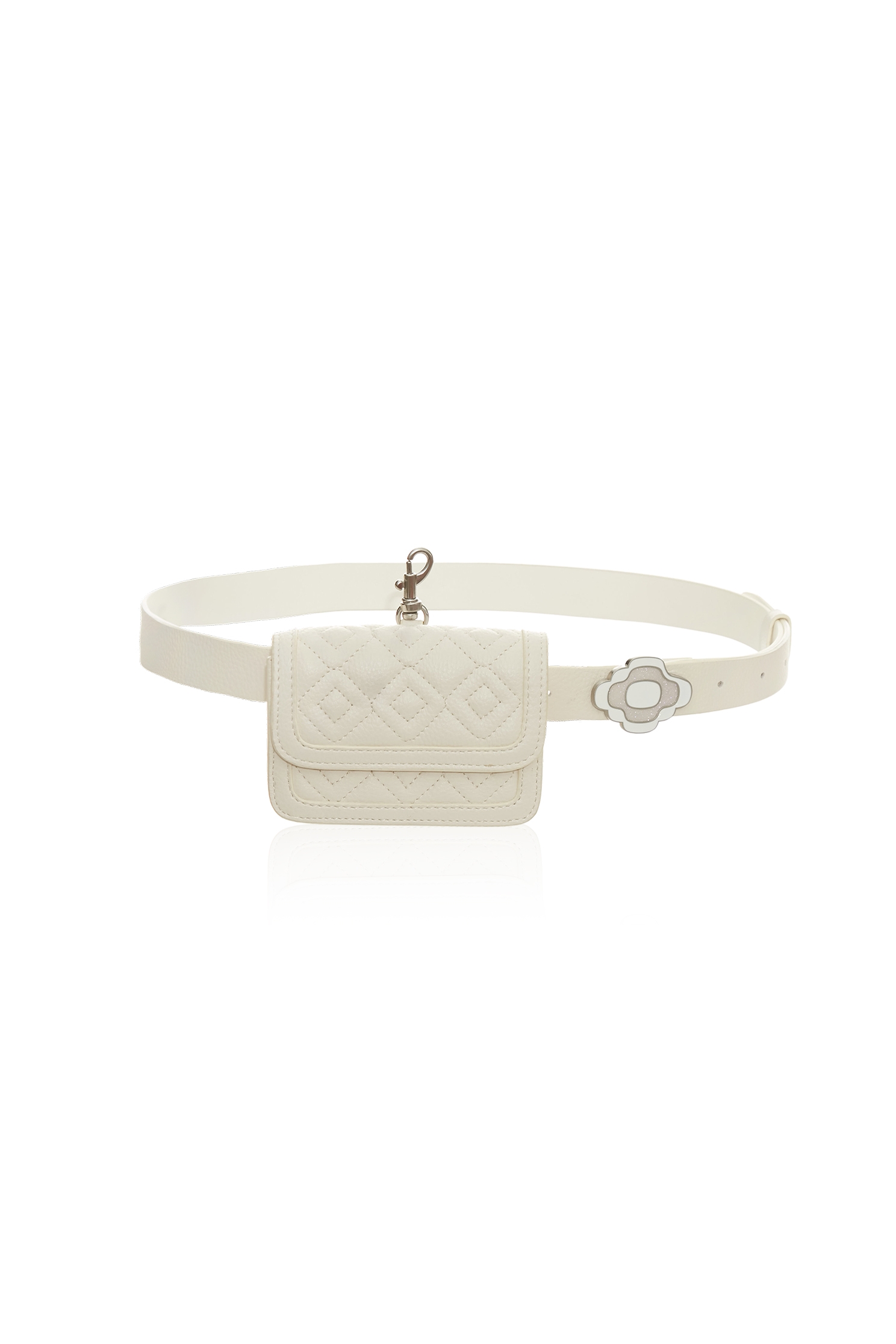 Quilted Pouch Leather BeltQuilted Pouch Leather Belt,Plaid,Belts,Season (AW) Look,Belts
