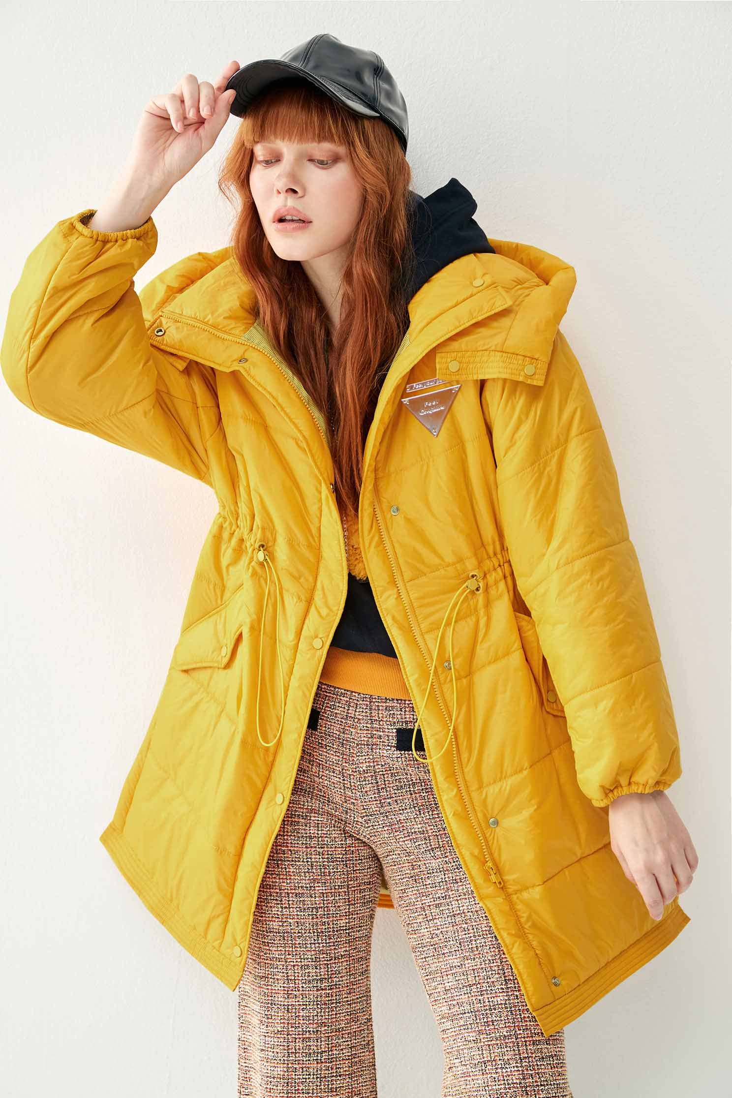 Cloud Quilted Checked Thermal Long CoatCloud quilted checked thermal long coat,Jackets,Outerwear,Plaid,Season (AW) Look,cloudcollection