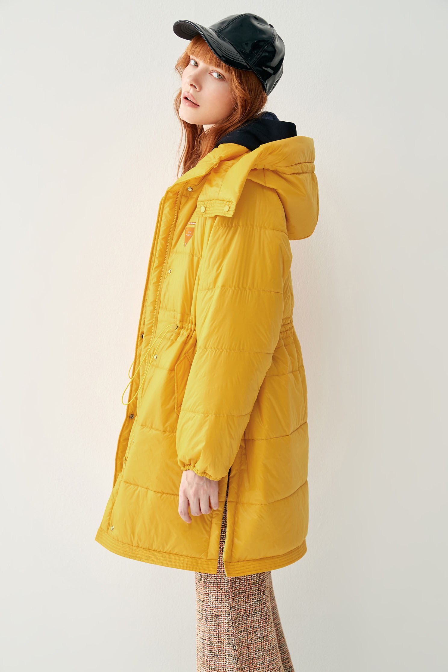 Cloud Quilted Checked Thermal Long CoatCloud quilted checked thermal long coat,Jackets,Outerwear,Plaid,Season (AW) Look,cloudcollection