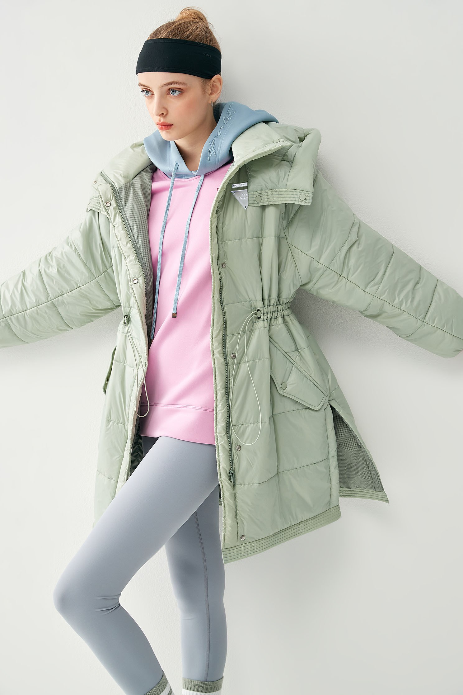 Cloud Quilted Checked Thermal Long CoatCloud quilted checked thermal long coat,Jackets,Outerwear,Plaid,Season (AW) Look,cloudcollection