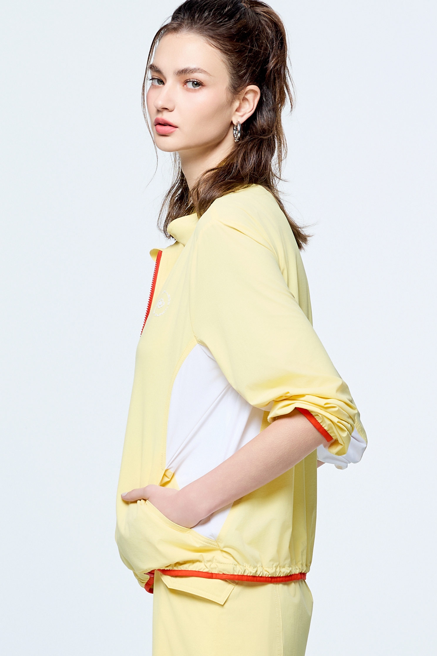 Front Zip Sun Protection Collagen JacketIce Blue Collagen Jacket,COZY PUNCH,Jackets,Outerwear,Season (SS) Look
