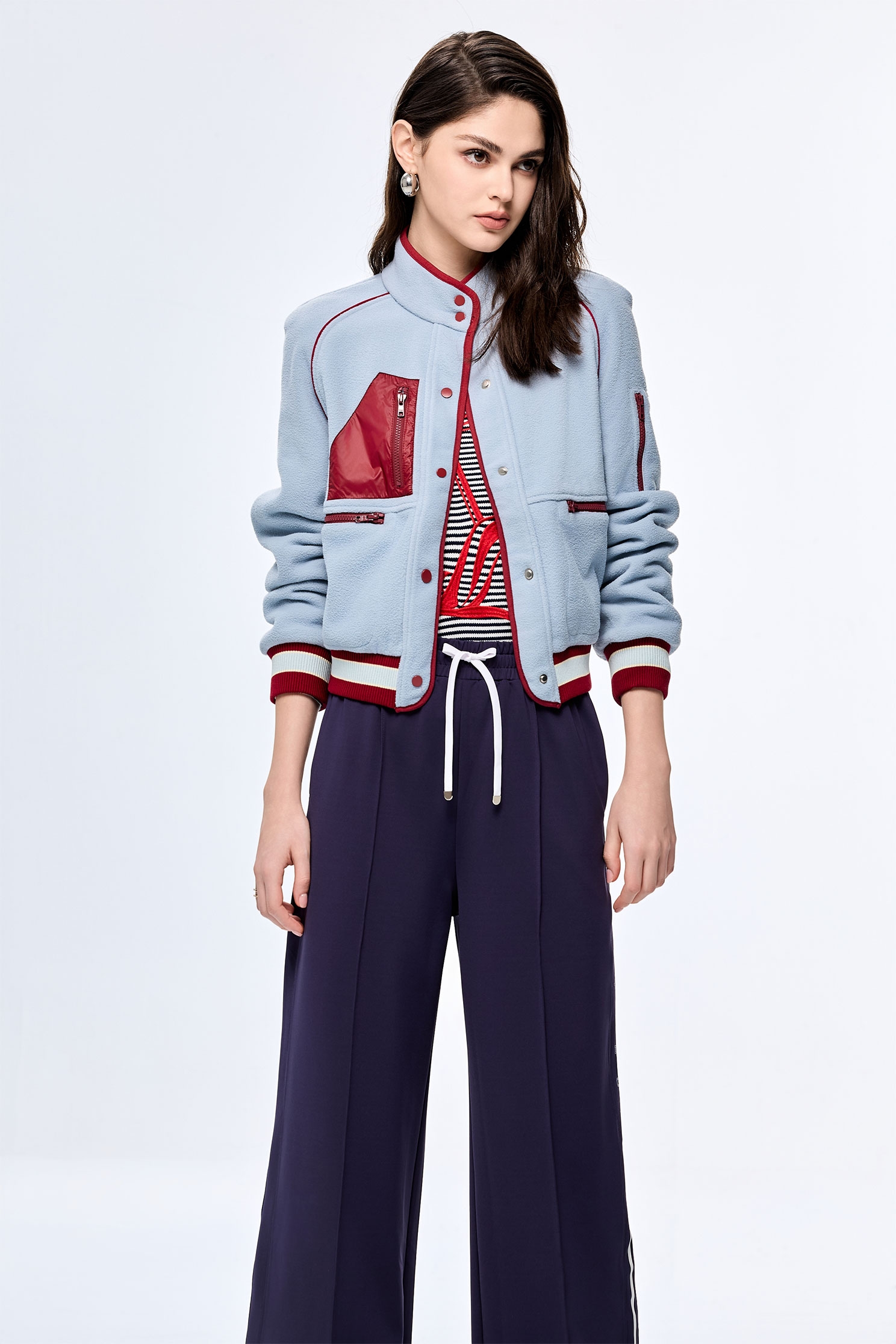 Glacier Series Thermal JacketGlacier Blue Color Warm Jacket,Jackets,Outerwear,Season (AW) Look,Long sleeve outerwear