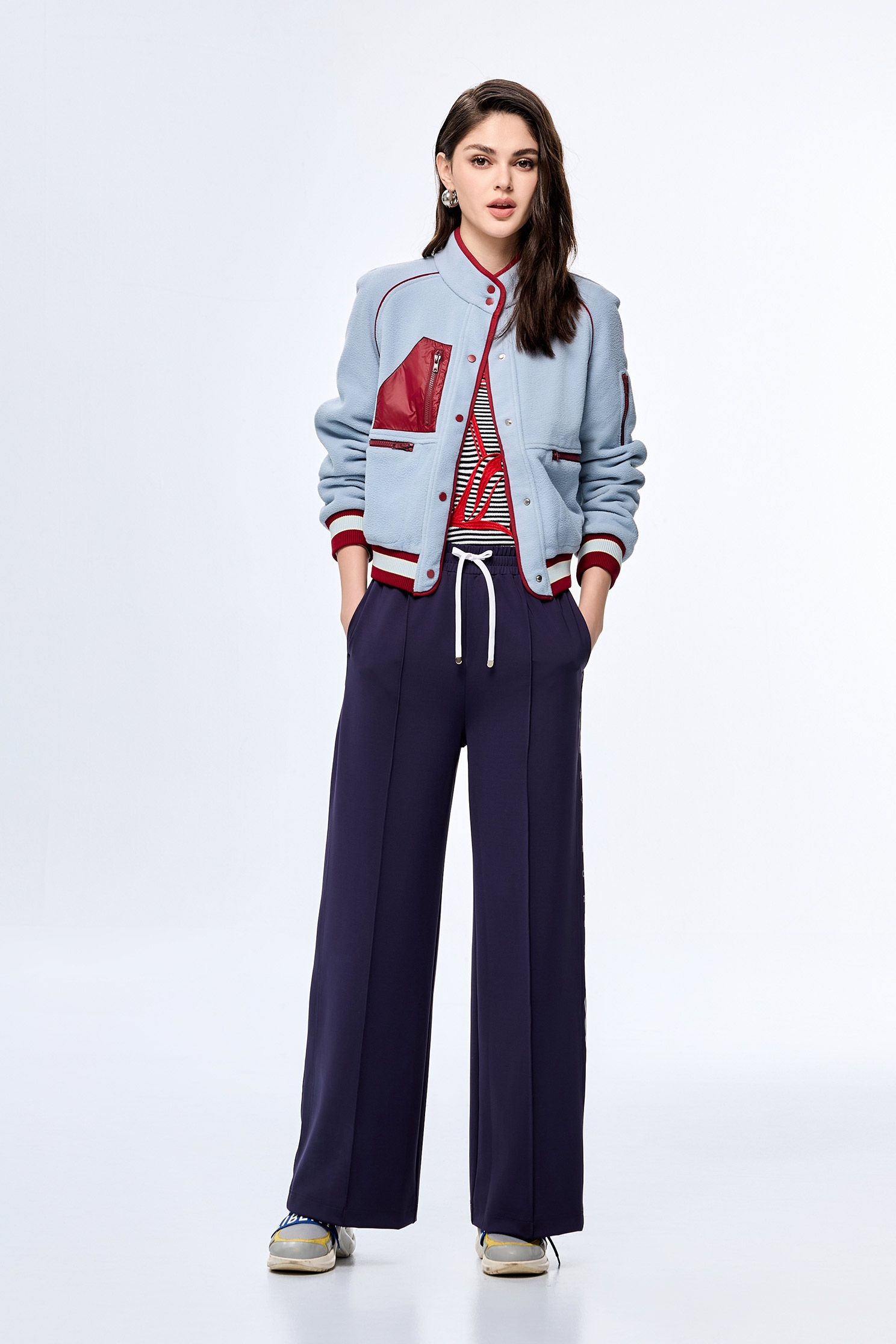 Glacier Series Thermal JacketGlacier Blue Color Warm Jacket,Jackets,Outerwear,Season (AW) Look,Long sleeve outerwear