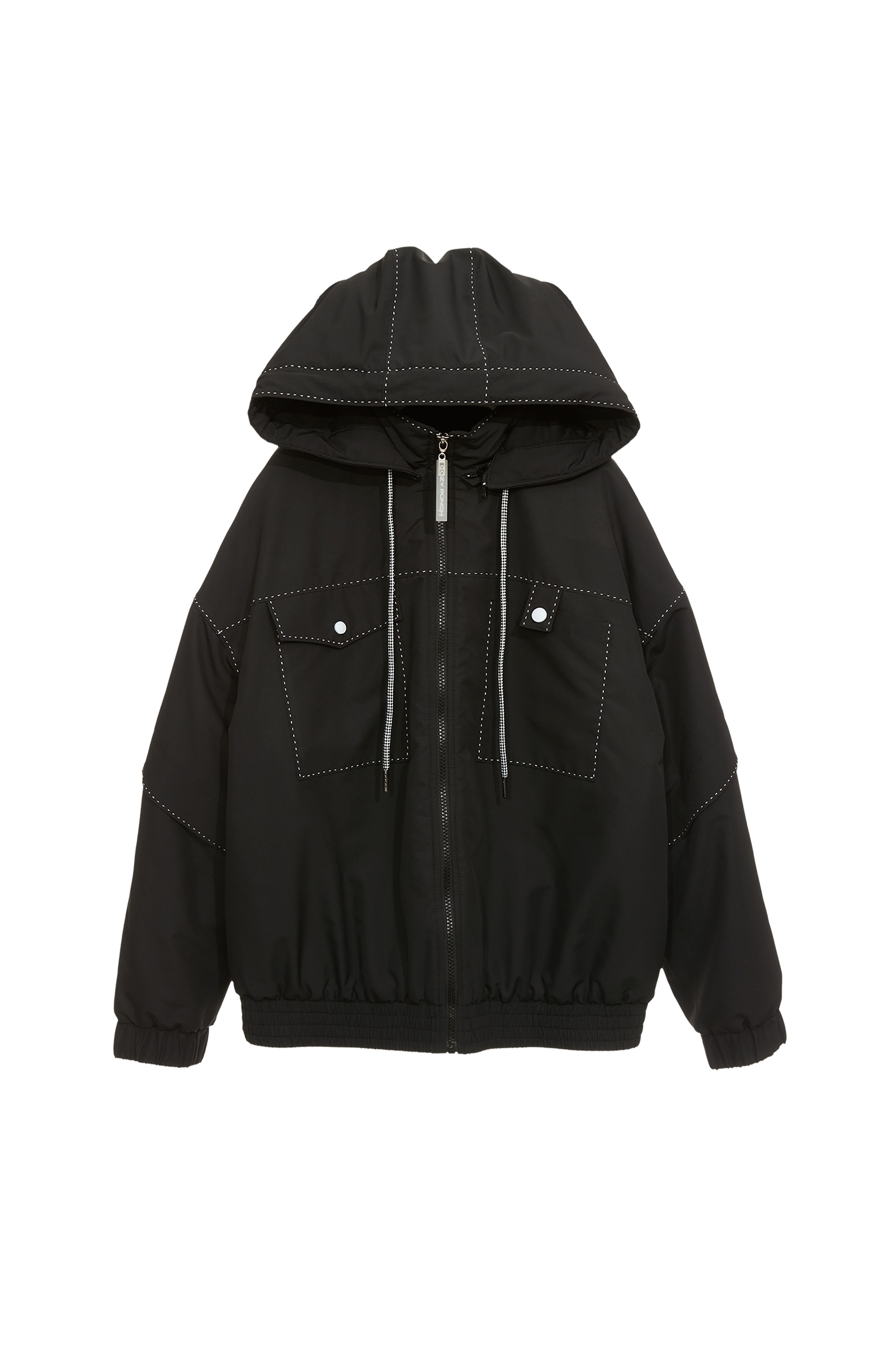 Embroidered Thread Warm JacketEmbroidered Thread Warm Jacket,Jackets,Embroidered,Outerwear,Season (AW) Look,Black outerwear