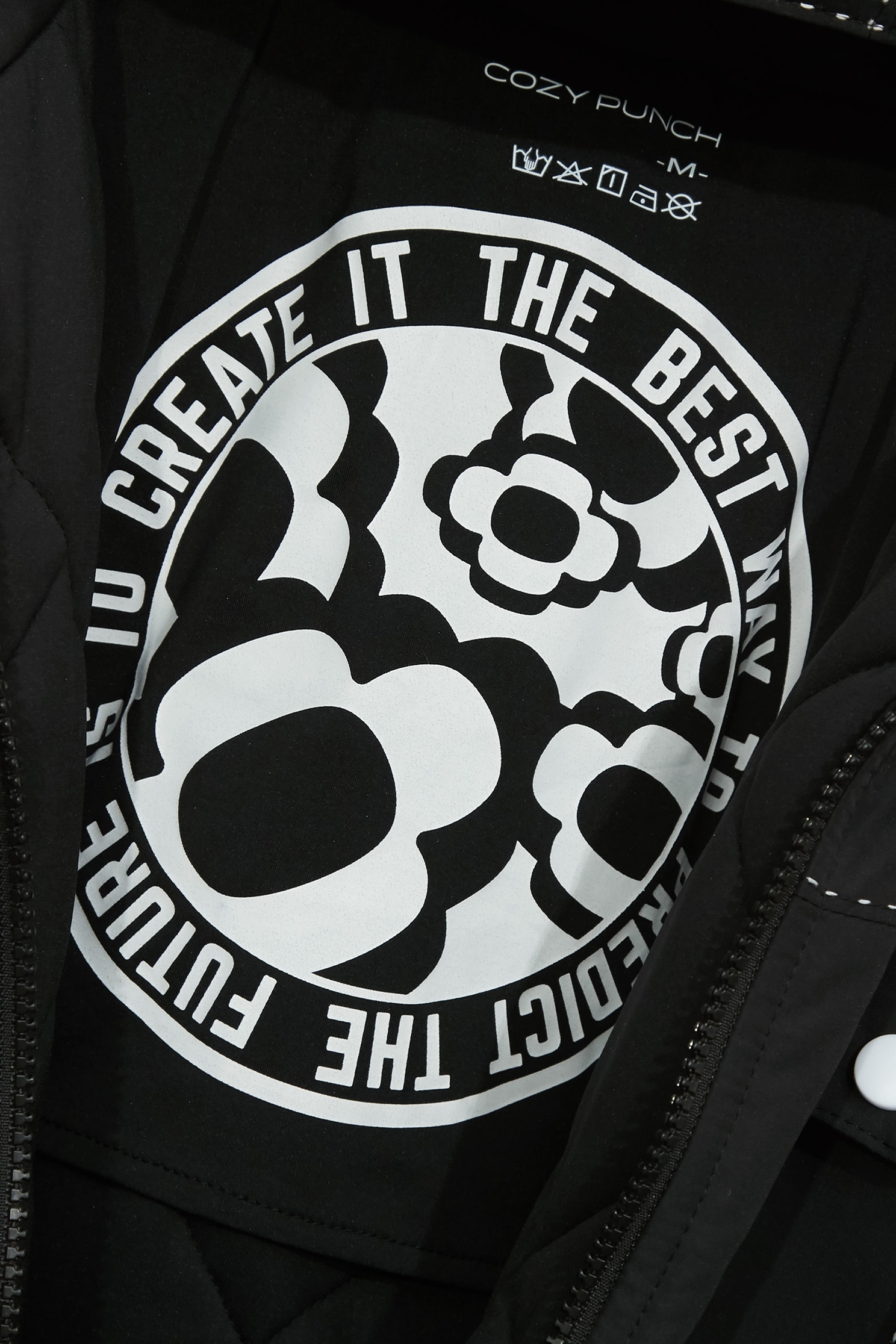 Embroidered Thread Warm JacketEmbroidered Thread Warm Jacket,Jackets,Embroidered,Outerwear,Season (AW) Look,Black outerwear