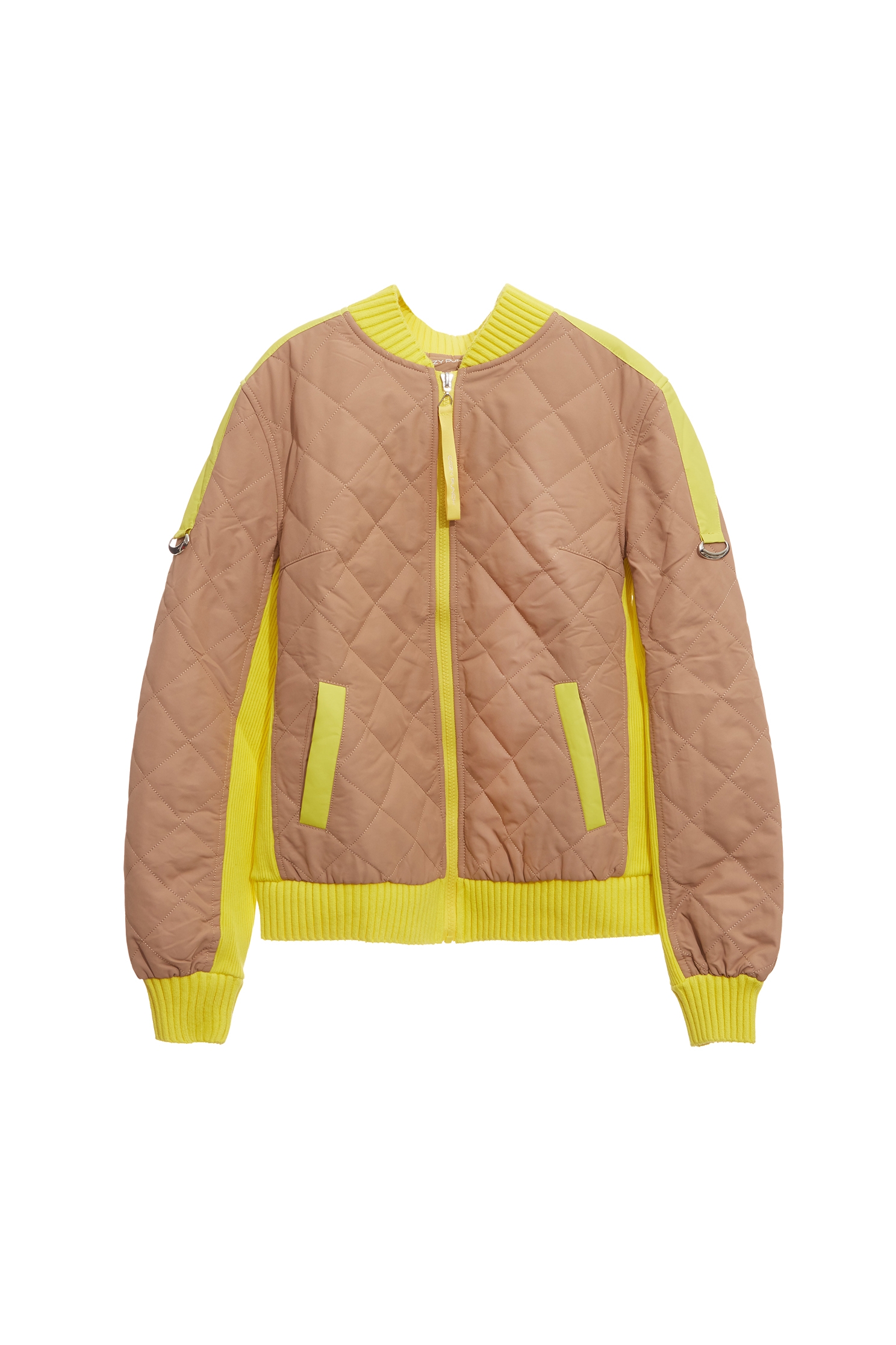 Tea Stain Color Quilted Warm JacketTea Stain Color Quilted Warm Jacket,Jackets,Outerwear,Season (AW) Look,Long sleeve outerwear