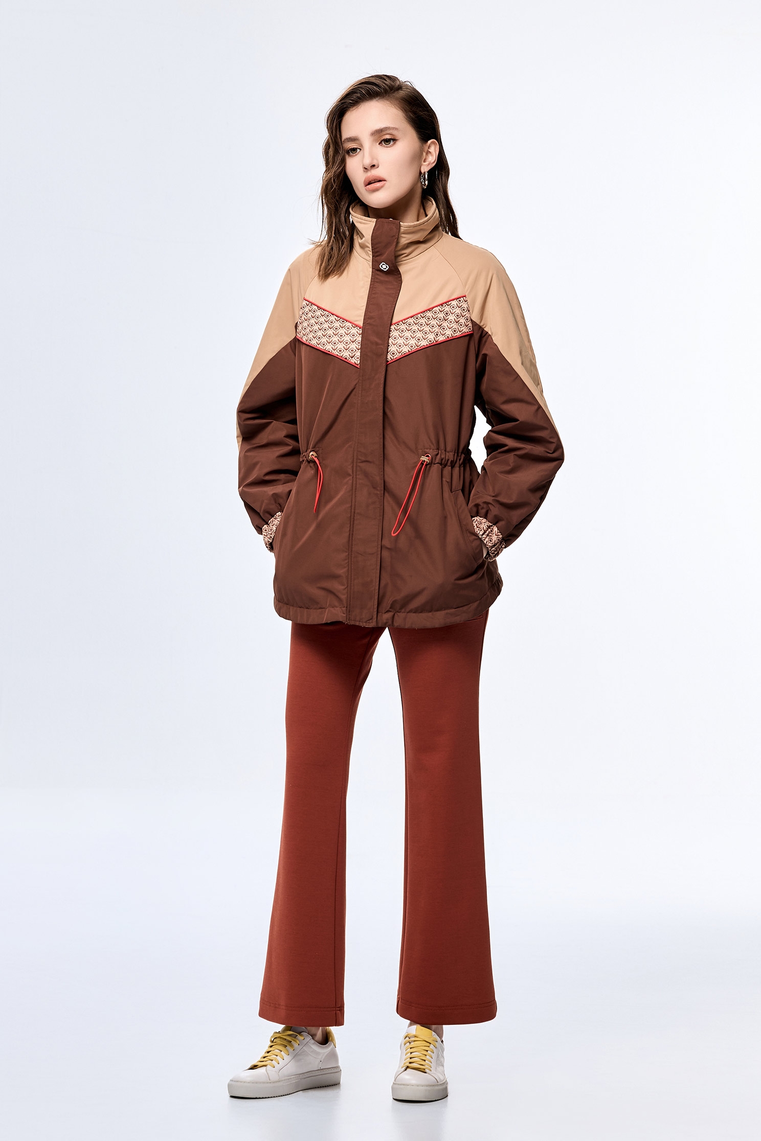Nut Shell Brown Color Warm Long JacketNut Shell Brown Color Warm Long Jacket,Outerwear,Season (AW) Look,longcoats
