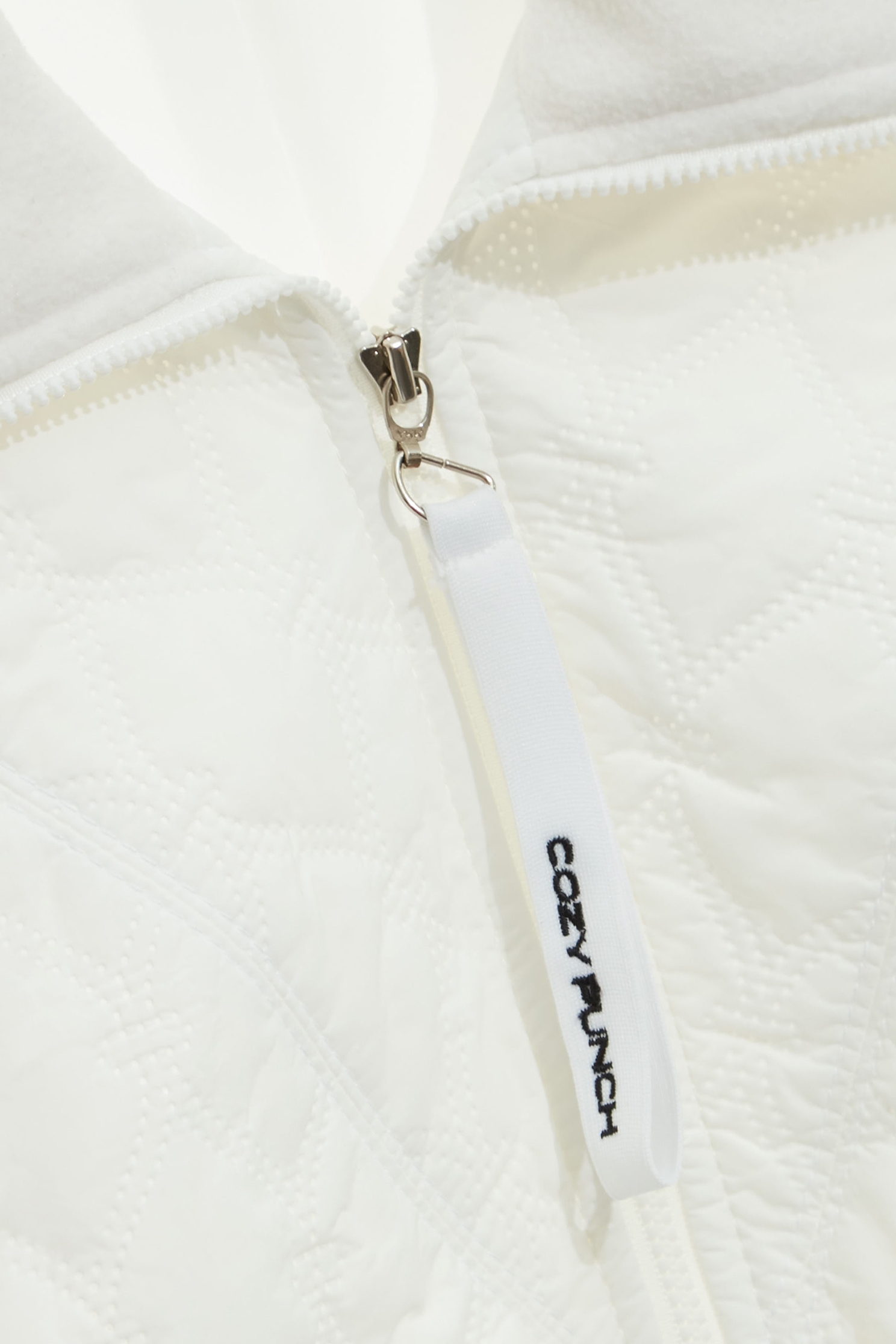 Optical White Quilted Insulated JacketDiamond pattern casual jacket,Jackets,Outerwear,White outerwear,Season (AW) Look