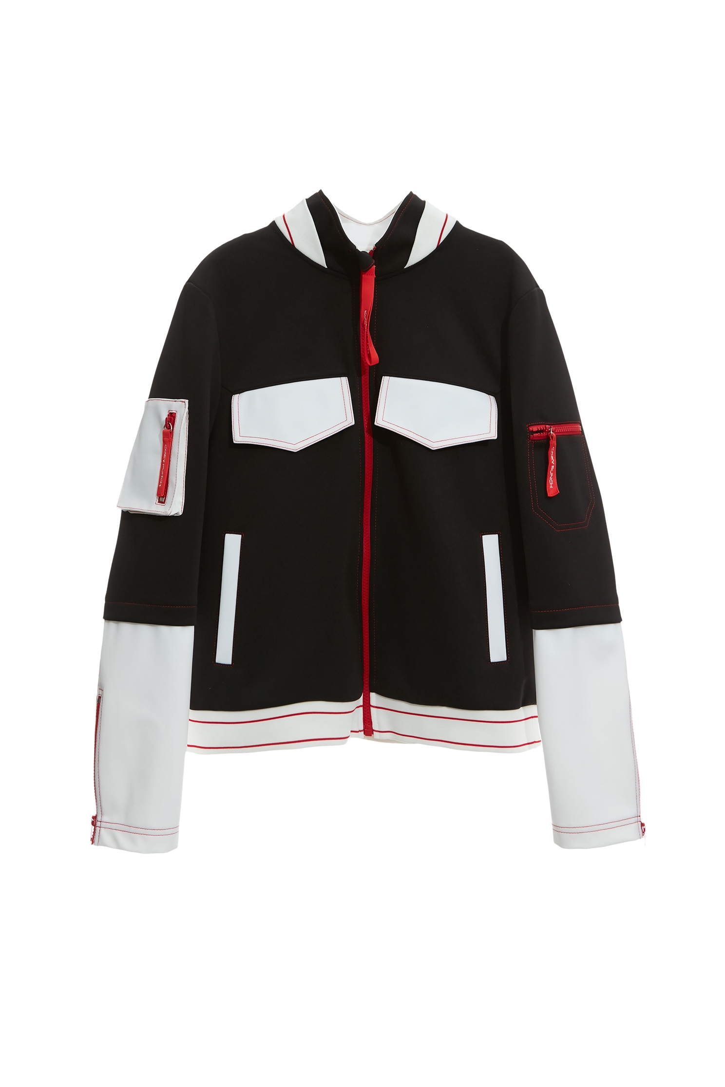 Color-Blocked Biker Style JacketCool racing-style jacket,Jackets,Outerwear,Season (AW) Look,Long sleeve outerwear