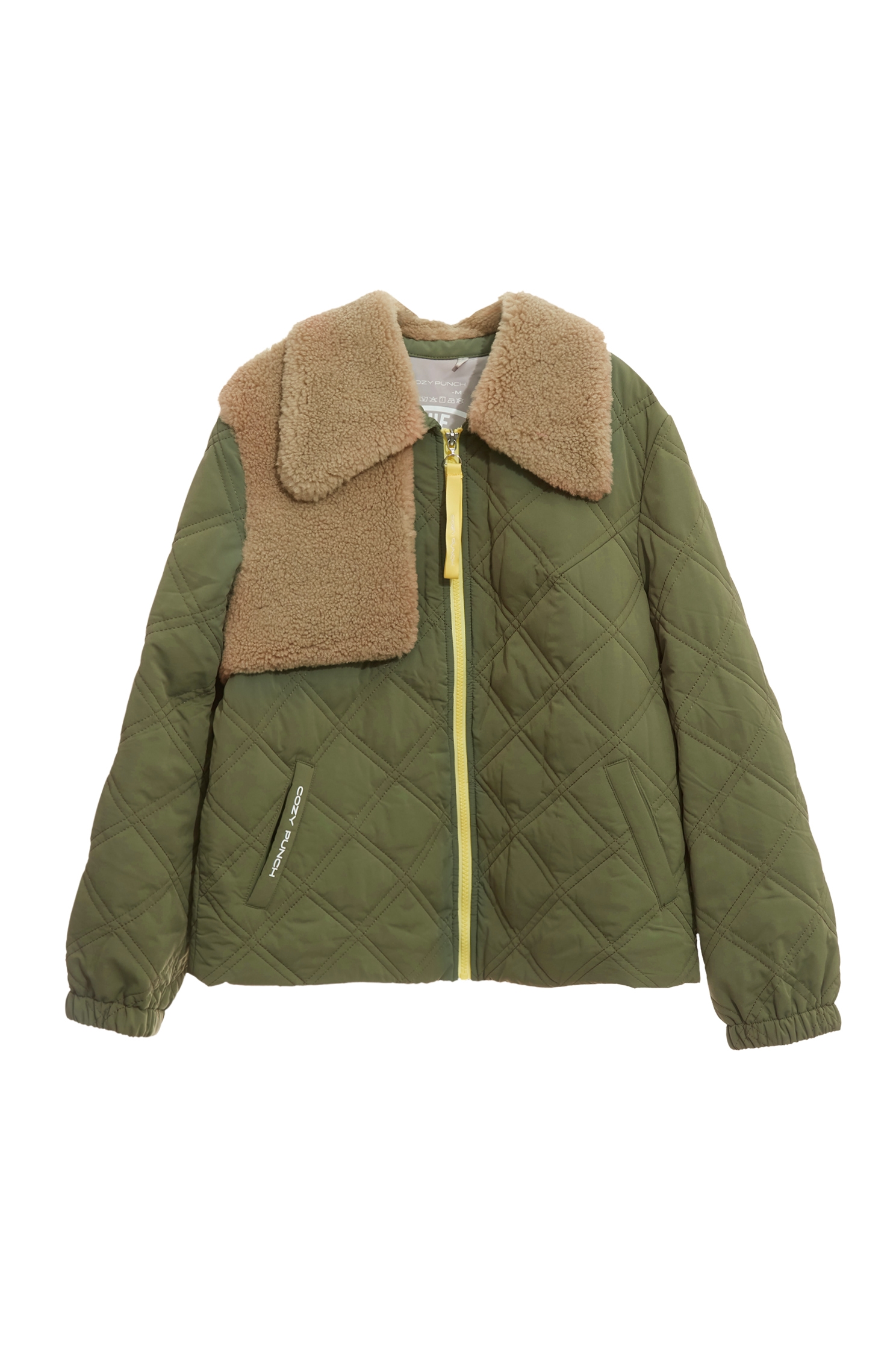 Wild green quilted warm jacketWild green quilted warm jacket,Jackets,Outerwear,Season (AW) Look,longcoats