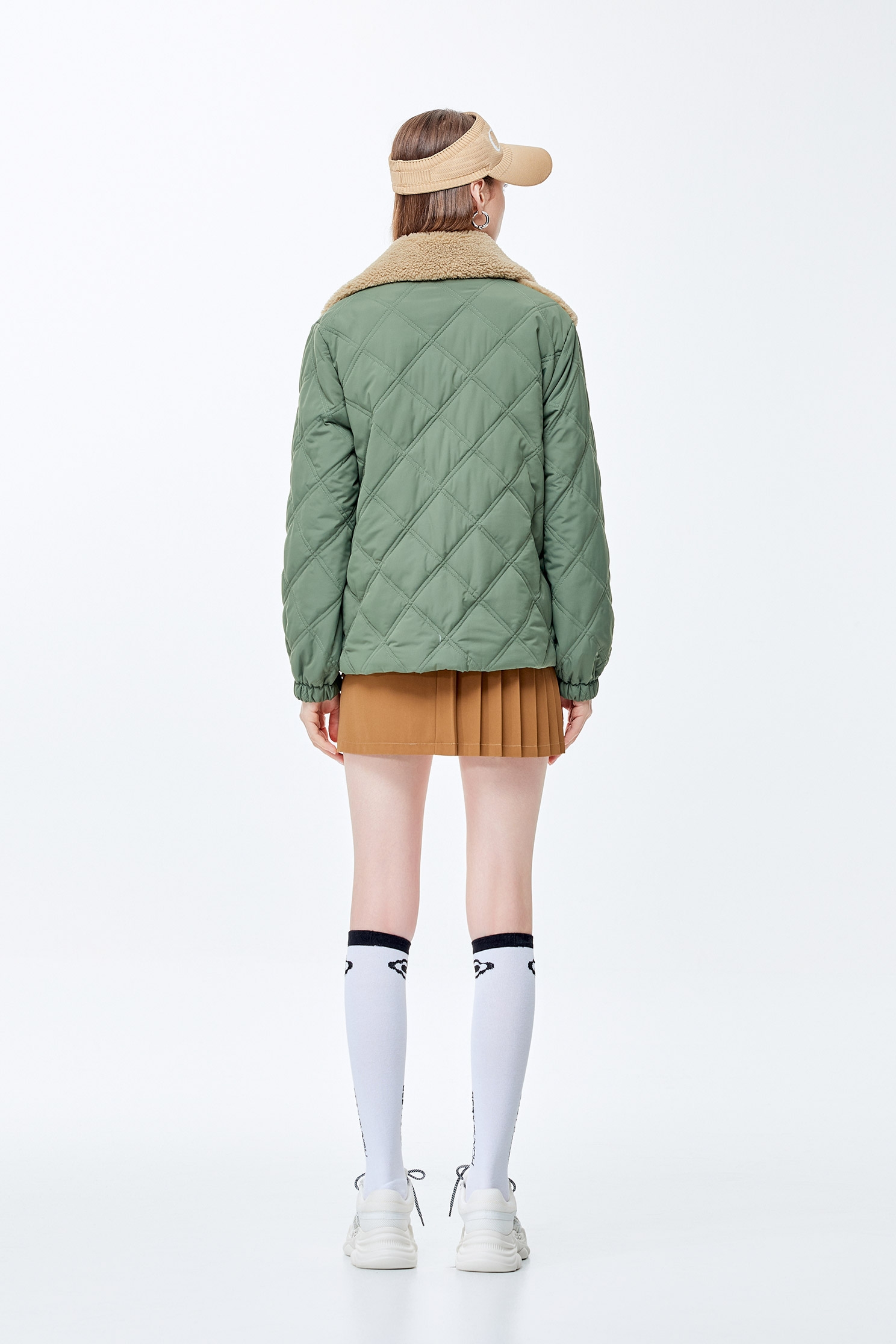 Wild green quilted warm jacketWild green quilted warm jacket,Jackets,Outerwear,Season (AW) Look,longcoats