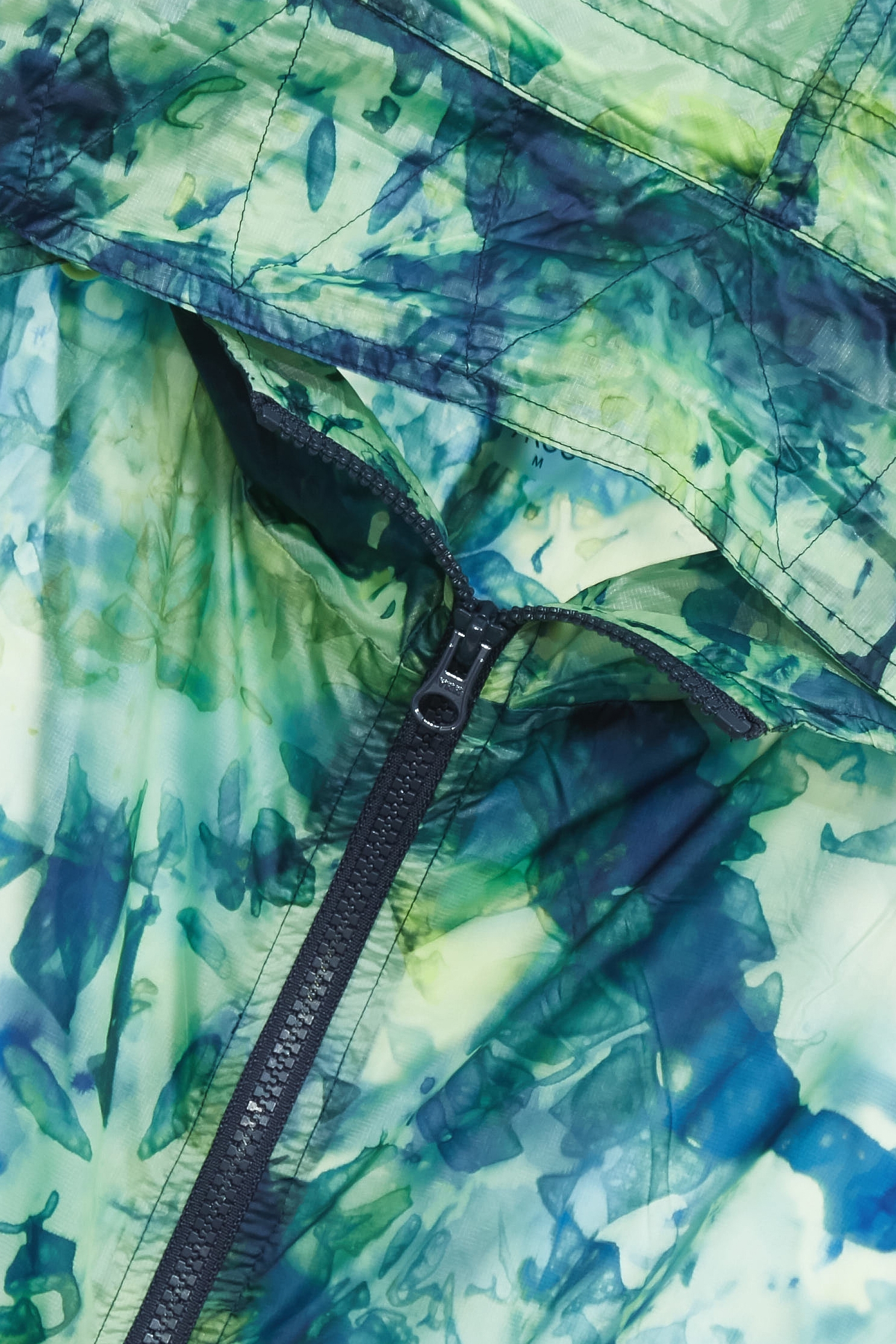 Fresh Leaf Green Tie-Dye Printed JacketFresh Leaf Green Tie-Dye Printed Jacket,Jackets,Outerwear,Season (AW) Look,Trench coats