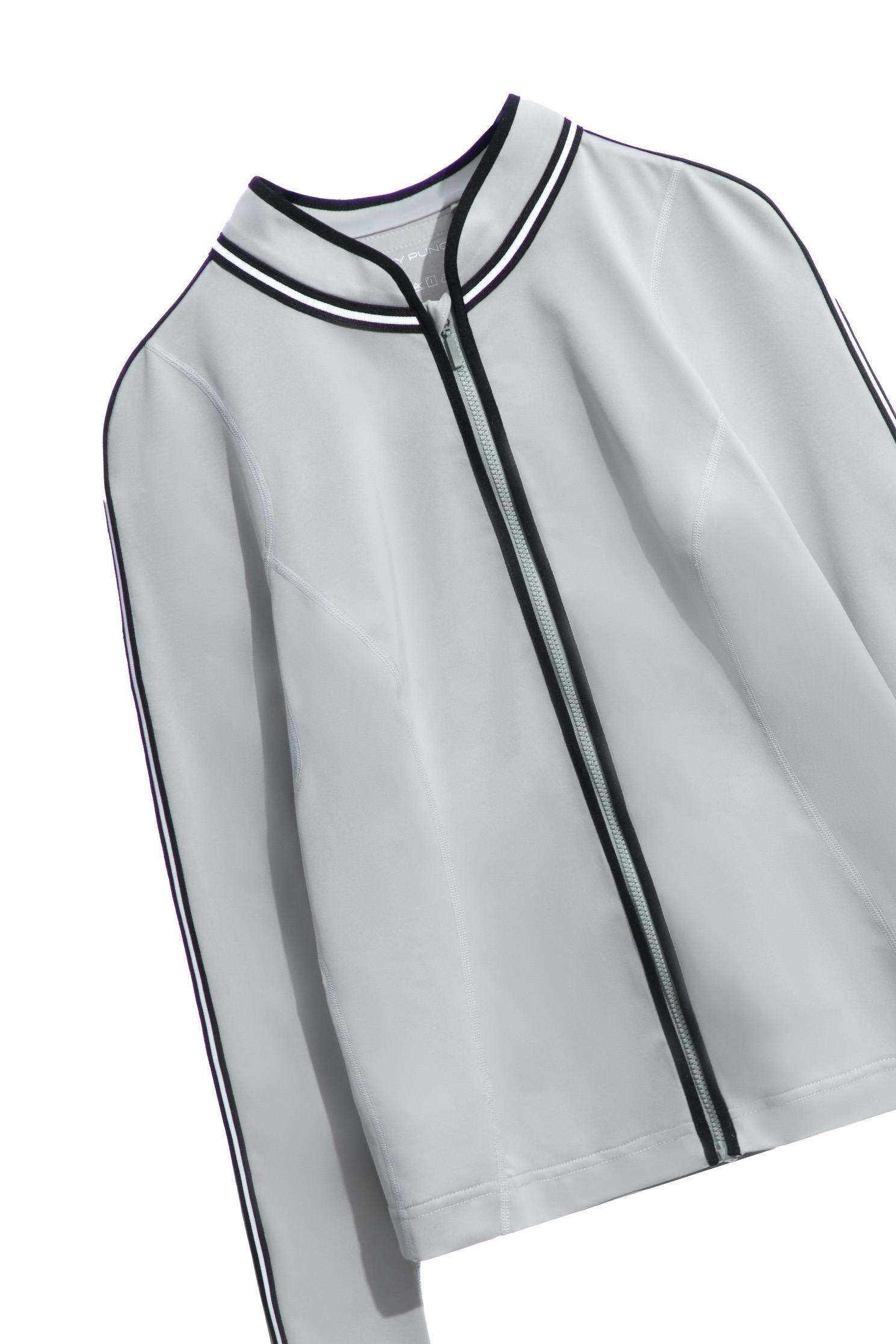 Fitted Jacket With Contrast Trim DetailJacket with color-trimmed collar,Outerwear,Season (AW) Look