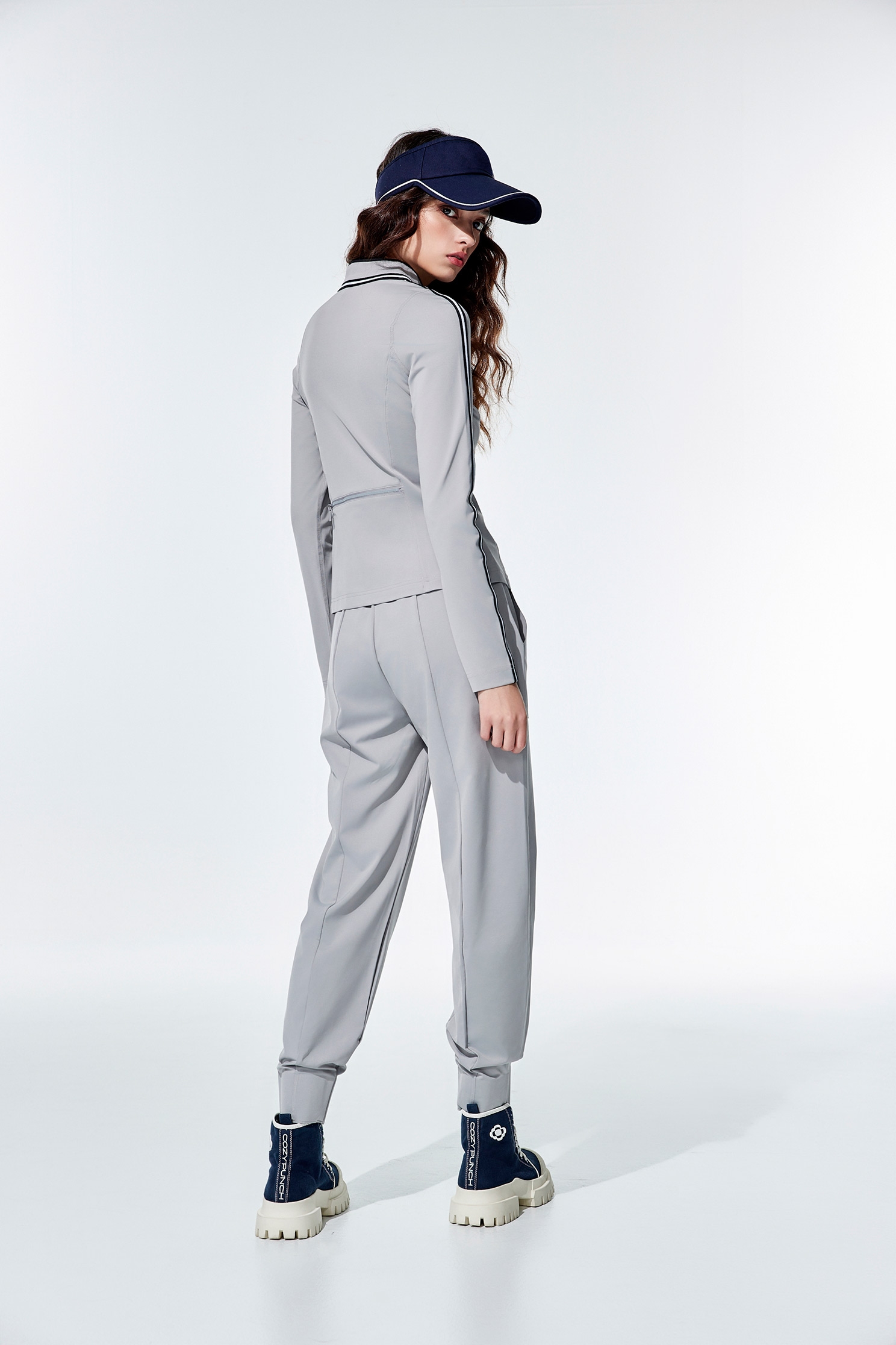 Fitted Jacket With Contrast Trim DetailJacket with color-trimmed collar,Outerwear,Season (AW) Look