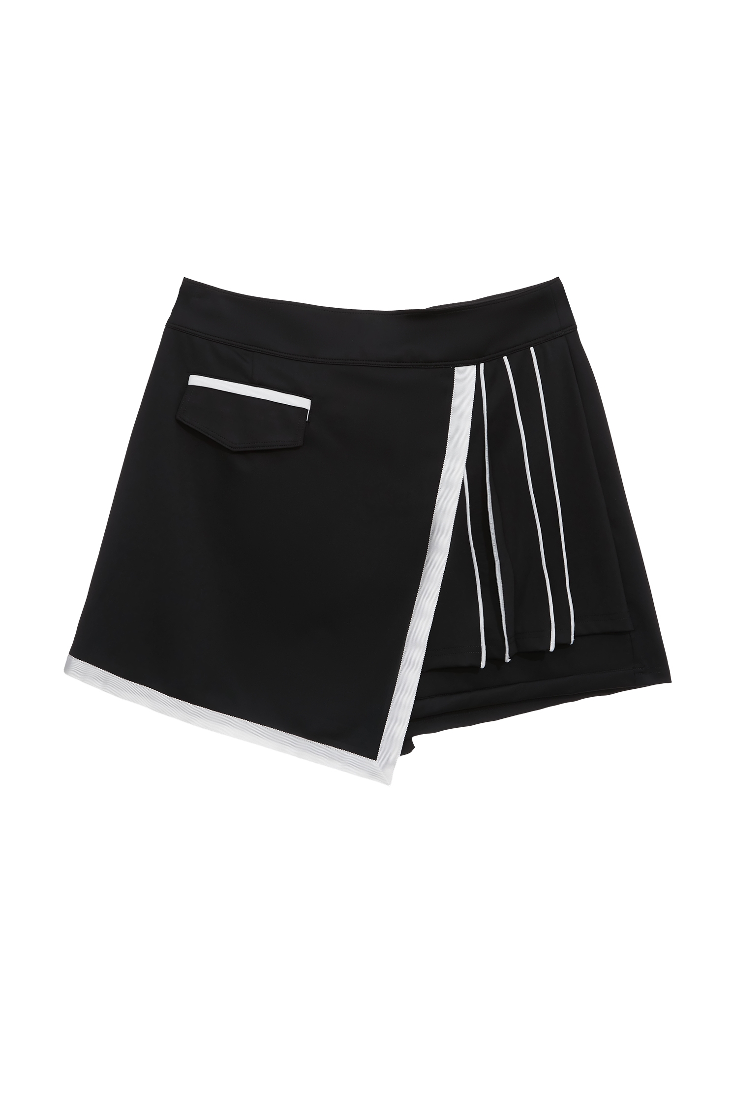 Color-Contrast Pleated Hem SkortColor-Contrast Pleated Hem Skort,Mini skirts,Shorts,Season (AW) Look,Skorts