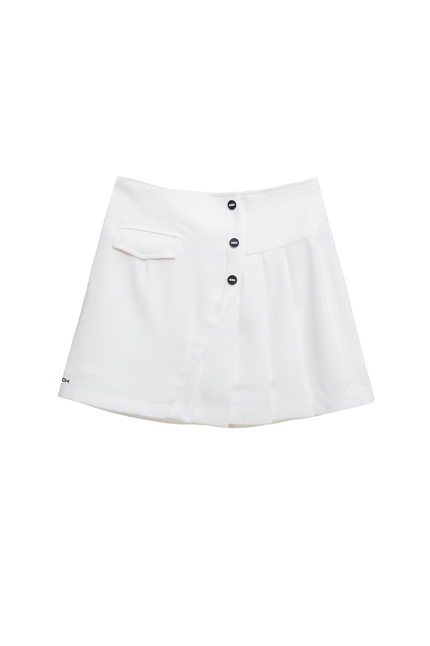 Asymmetric Pleated Detail SkirtAsymmetrical Design Golf Skirt,Casual,Season (SS) Look,Mini skirts,Shorts
