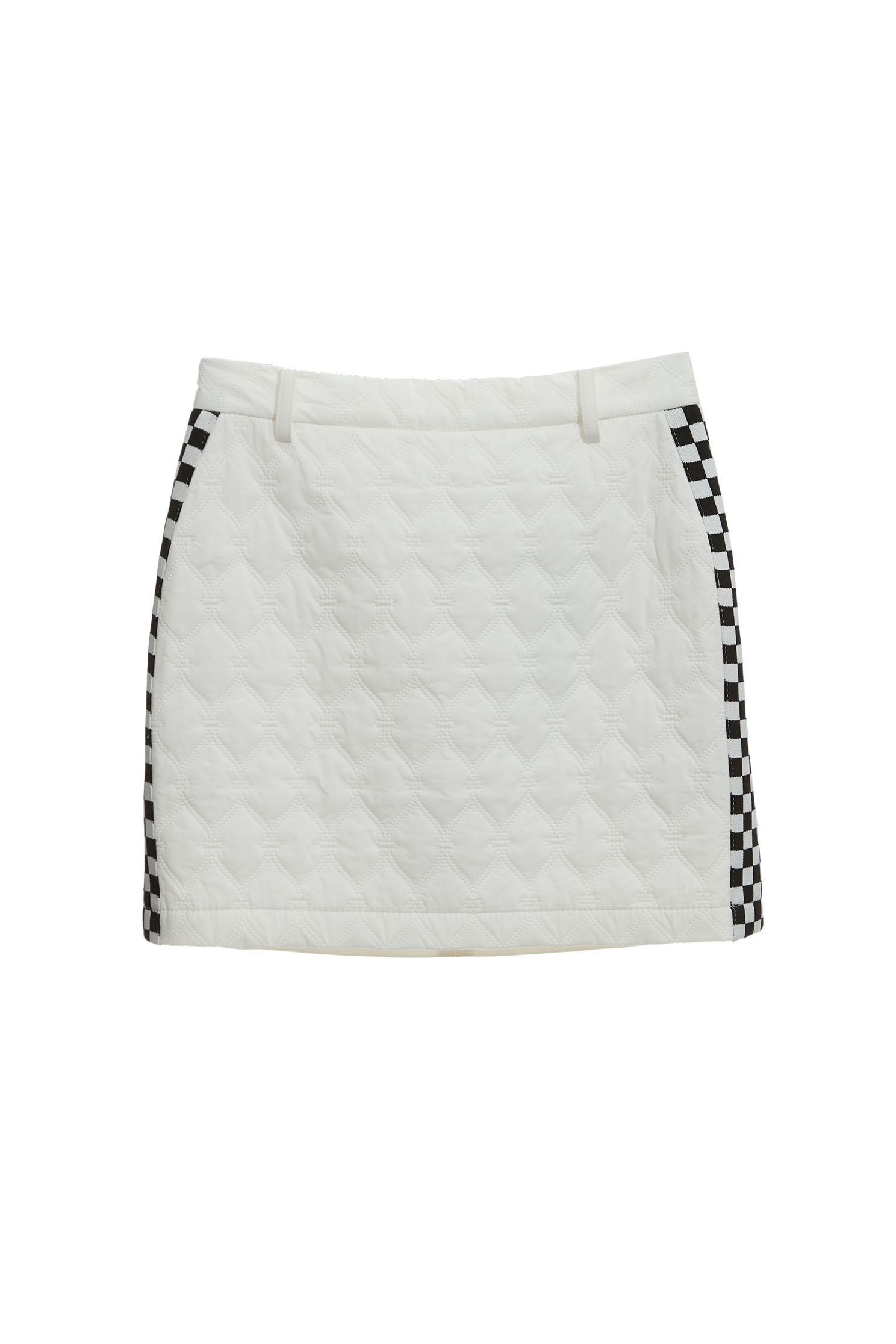 Diamond pattern casual skirtDiamond pattern casual skirt,Plaid,White skirts,Mini skirts,Season (AW) Look,Knitted