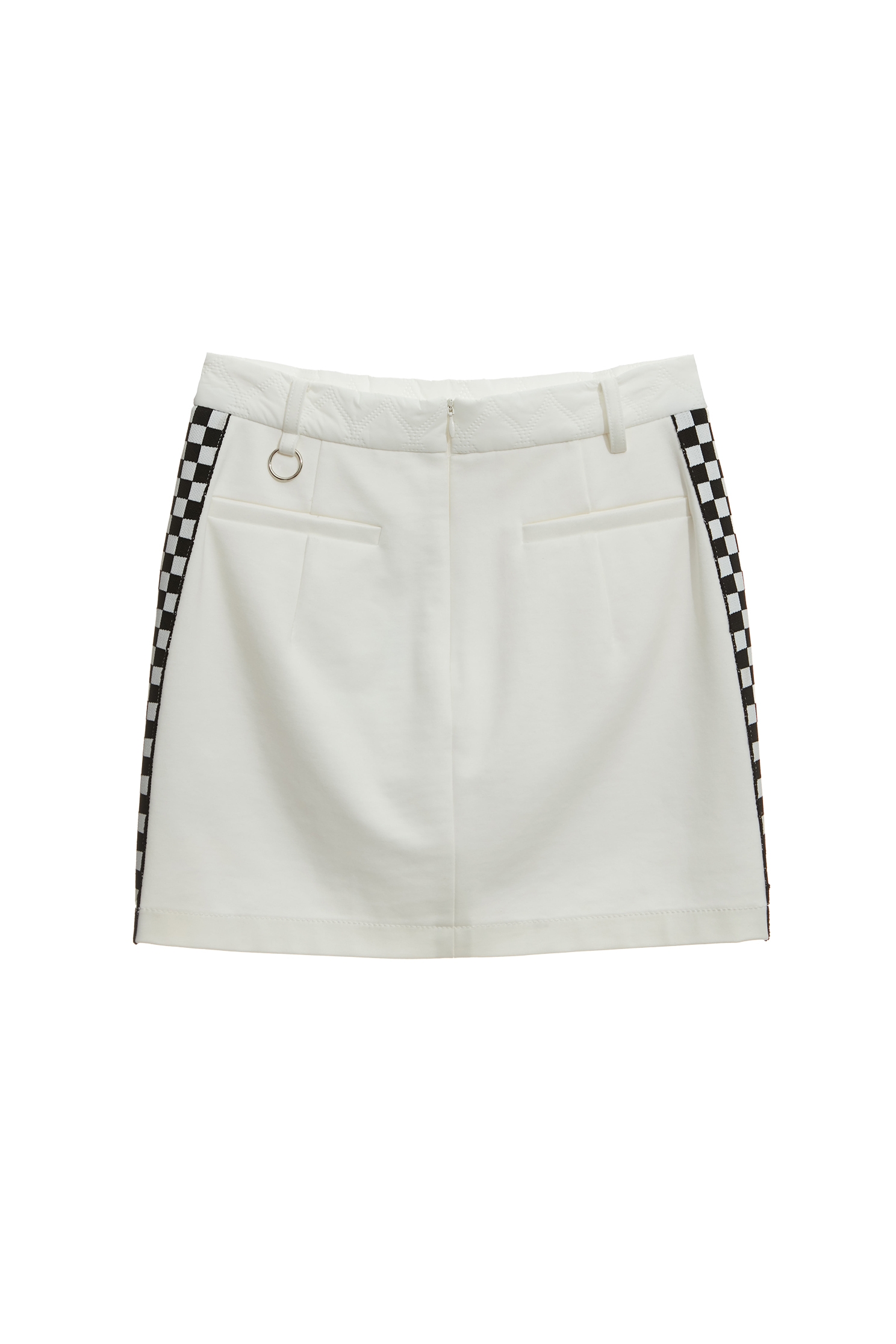 Diamond pattern casual skirtDiamond pattern casual skirt,Plaid,White skirts,Mini skirts,Season (AW) Look,Knitted