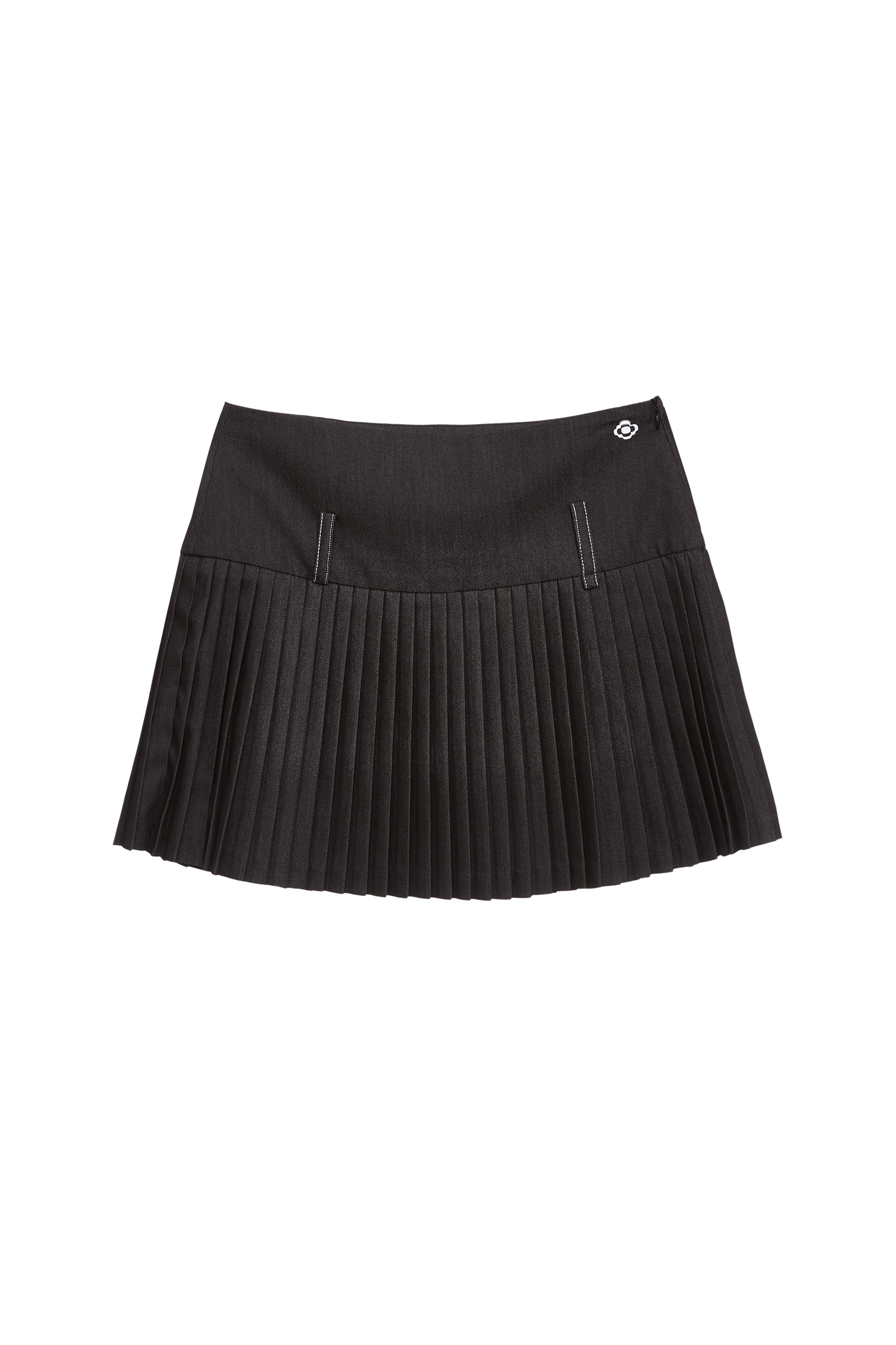 Salt gray golf pleated skirtSalt gray golf pleated skirt,Season (SS) Look,Denim,Denim skirts,Pleated skirts,Black skirts