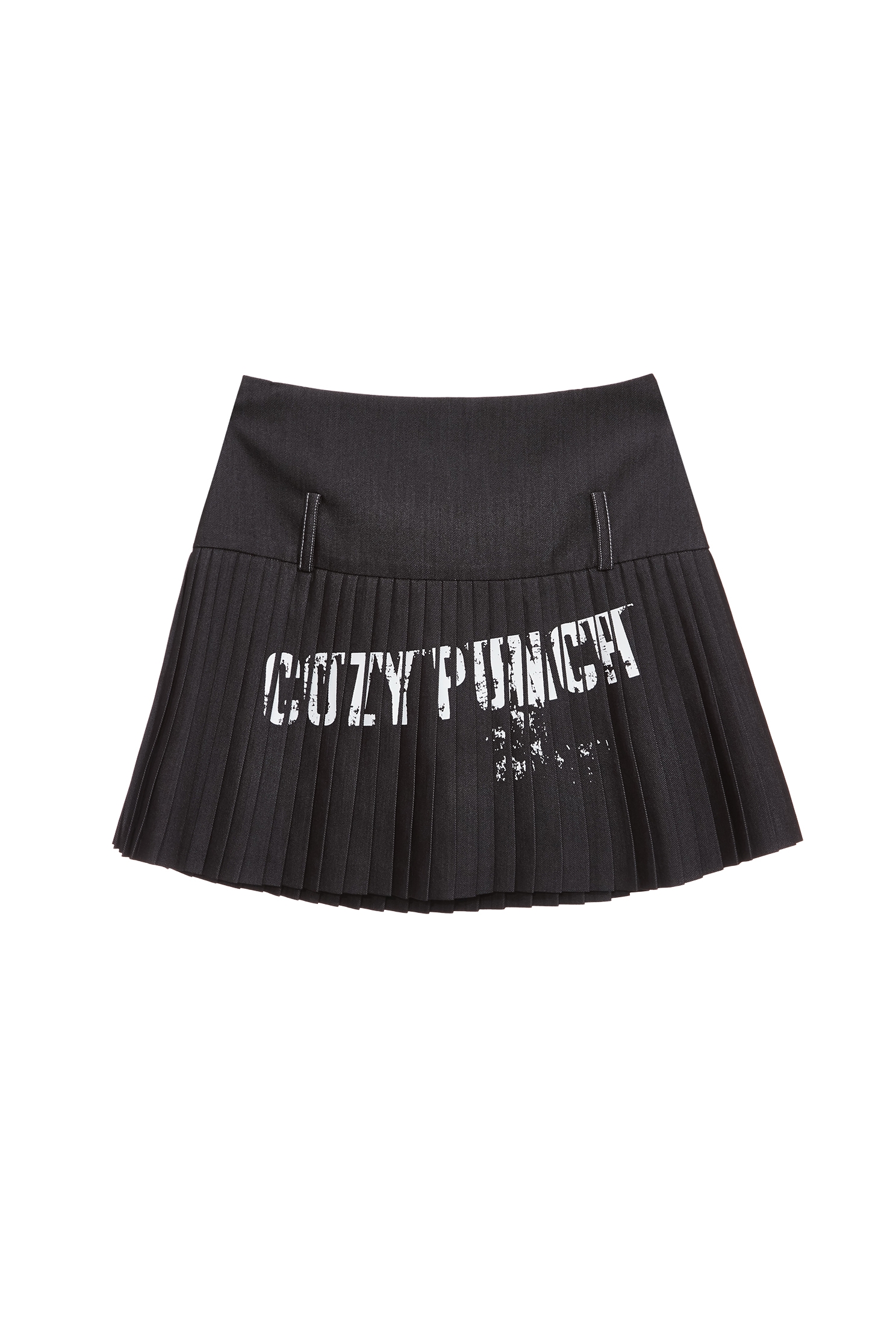 Salt gray golf pleated skirtSalt gray golf pleated skirt,Season (SS) Look,Denim,Denim skirts,Pleated skirts,Black skirts