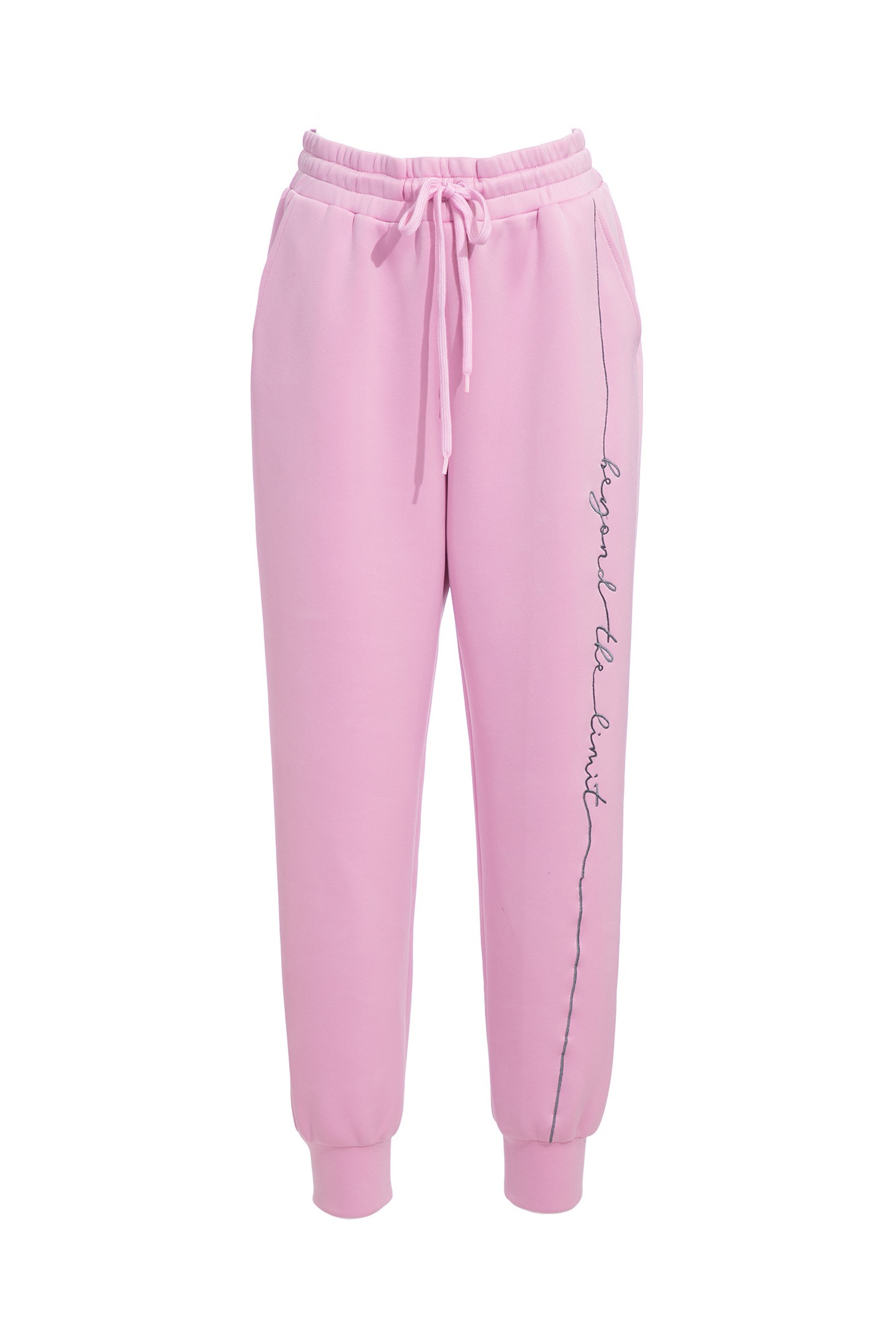 Cloud  Thermal TrousersCLO  thermal trousers with string embroidery,Embroidered,Season (AW) Look,Pink,Joggers,Athleisure,Pants,cloudcollection
